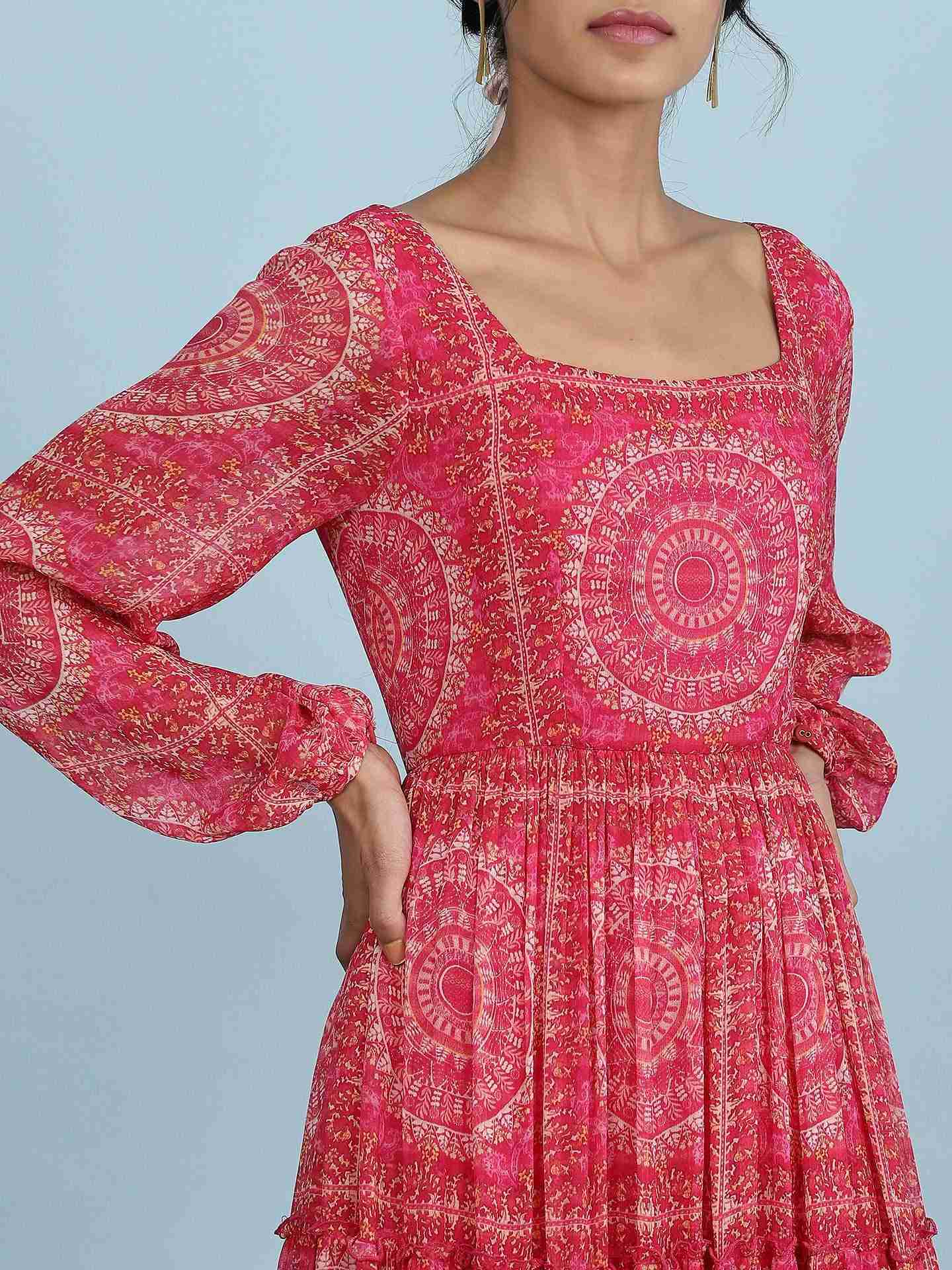 Pink Alena Long Dress