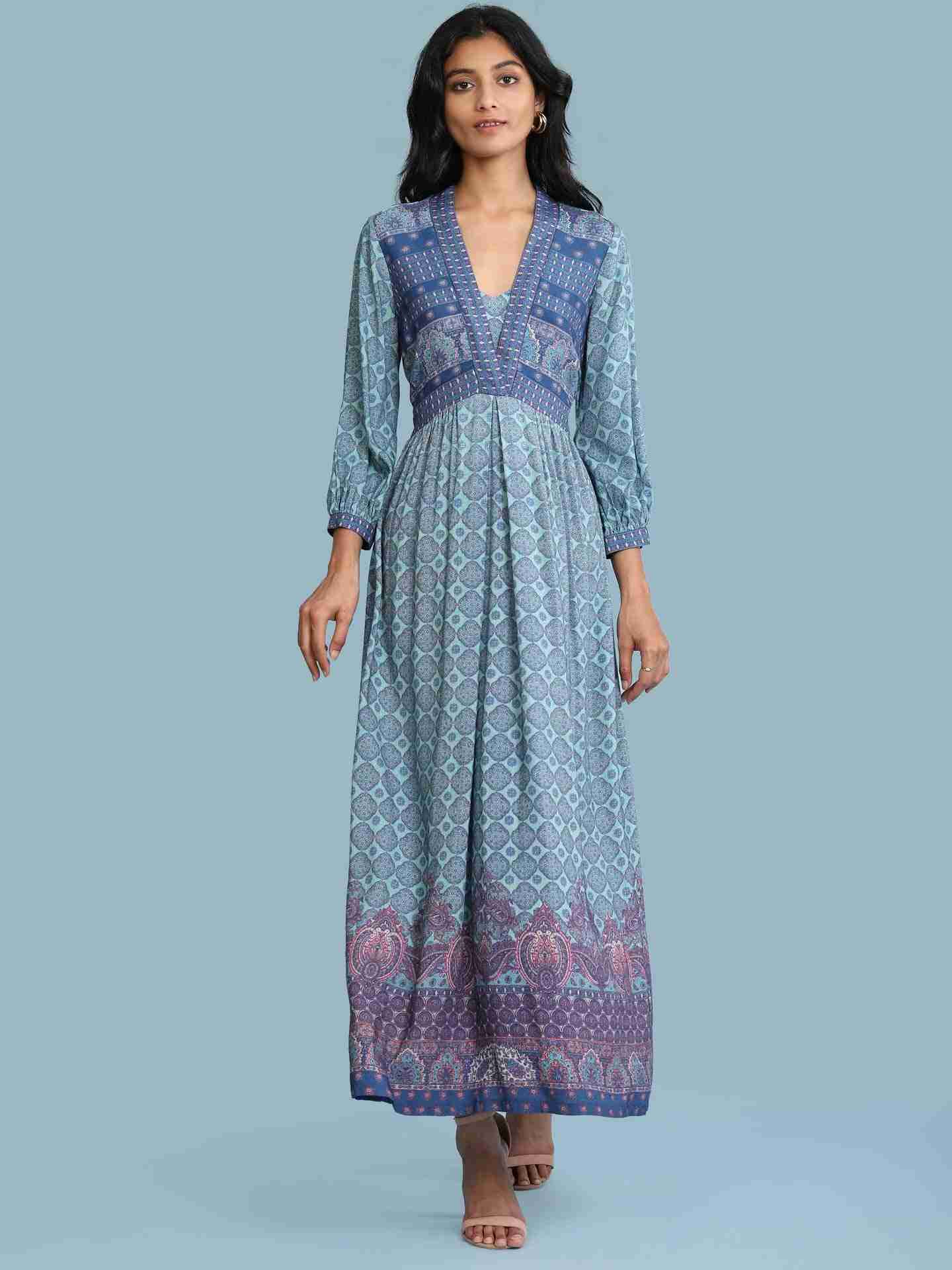 Blue Tulika Long Dress