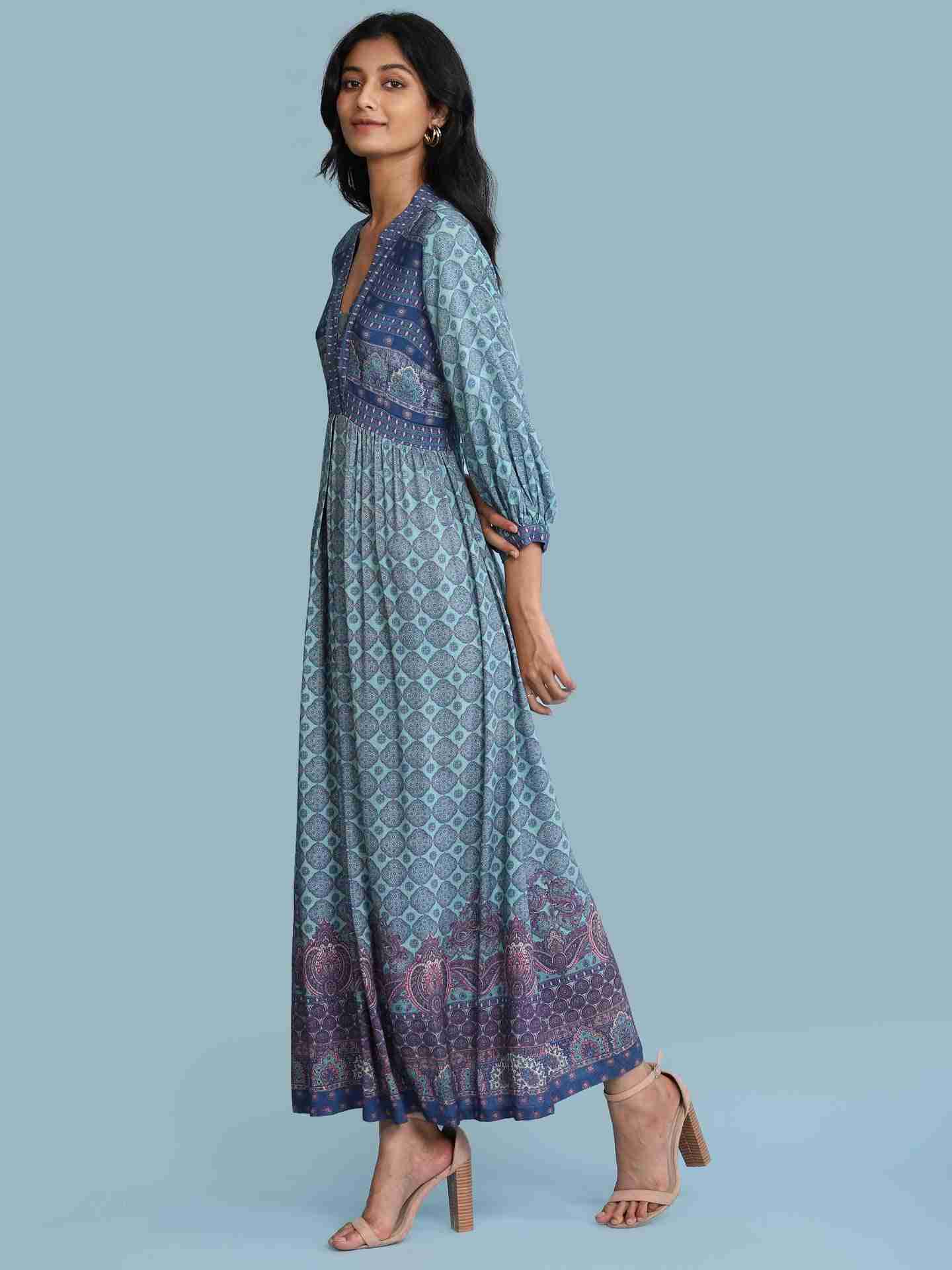 Blue Tulika Long Dress