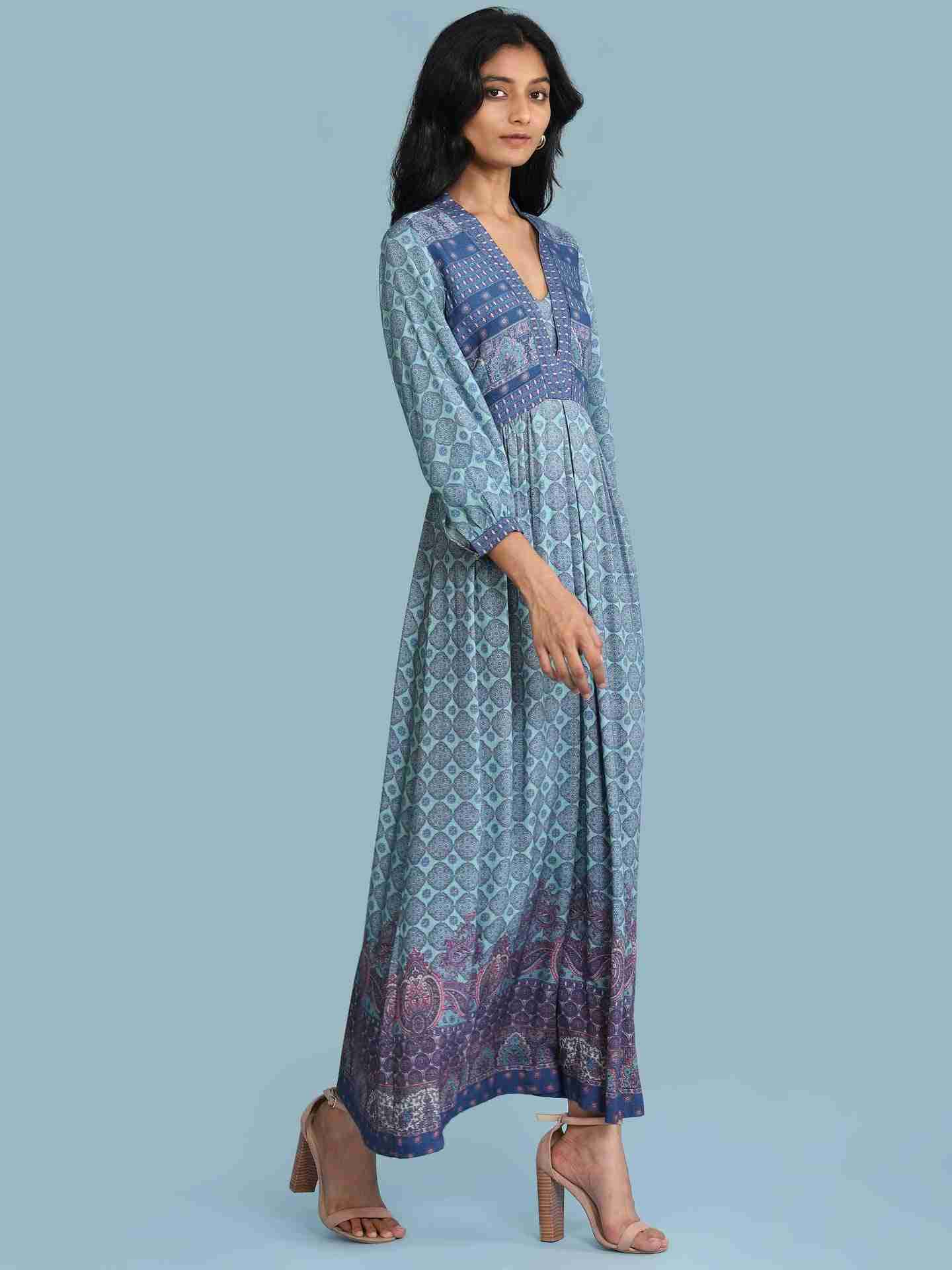 Blue Tulika Long Dress