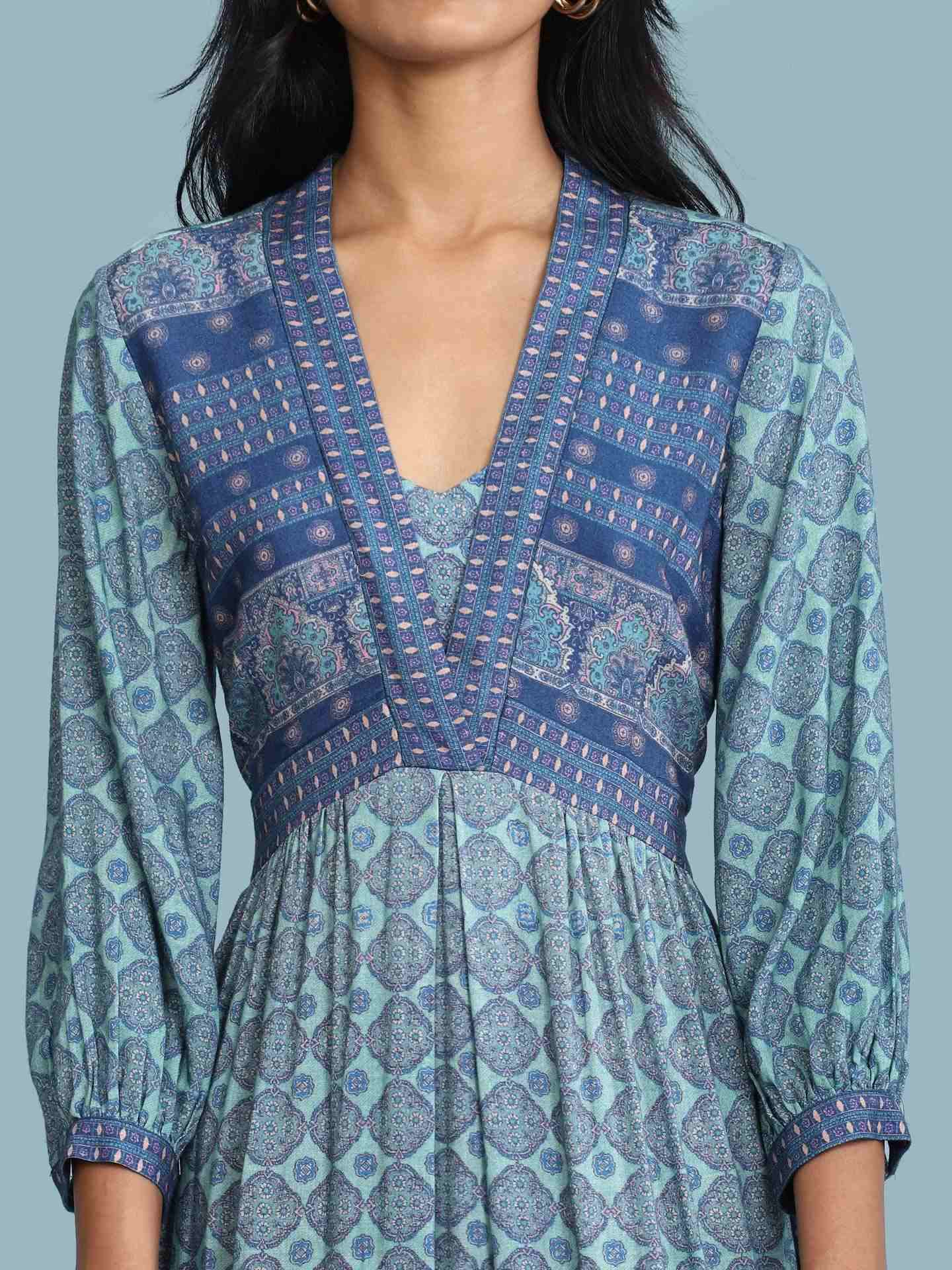Blue Tulika Long Dress