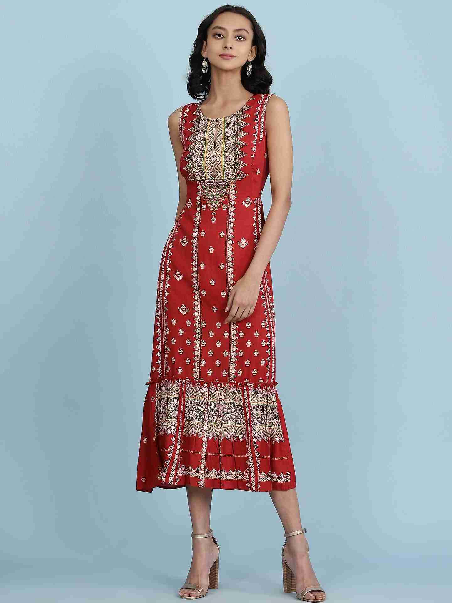 Red Gitali Long Dress