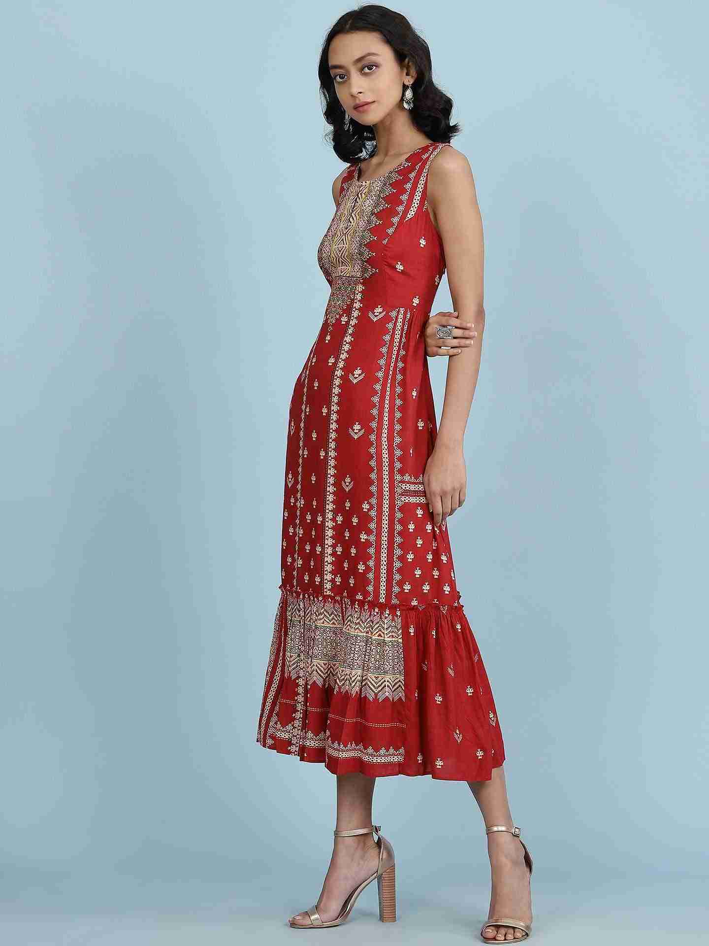 Red Gitali Long Dress