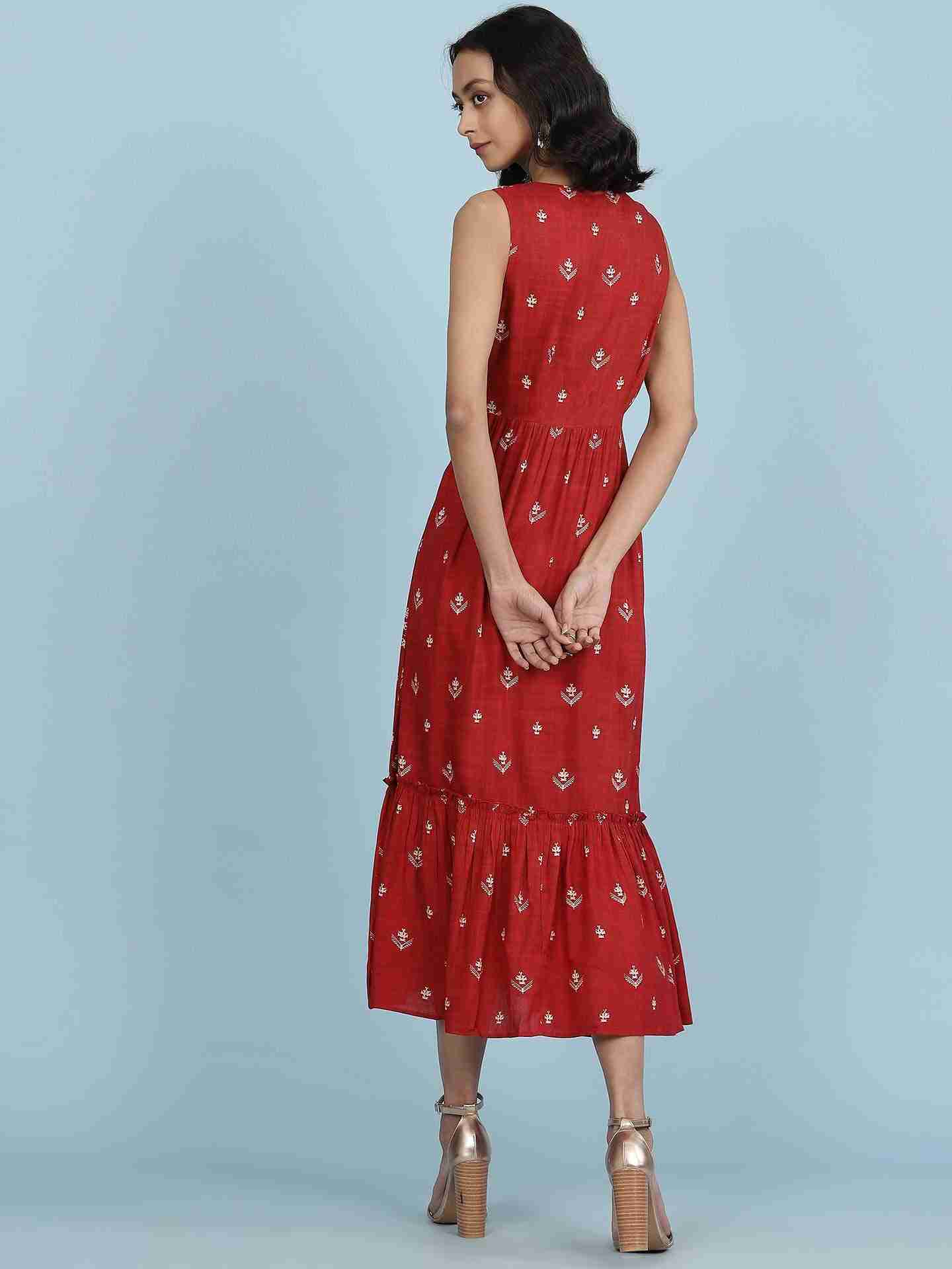 Red Gitali Long Dress