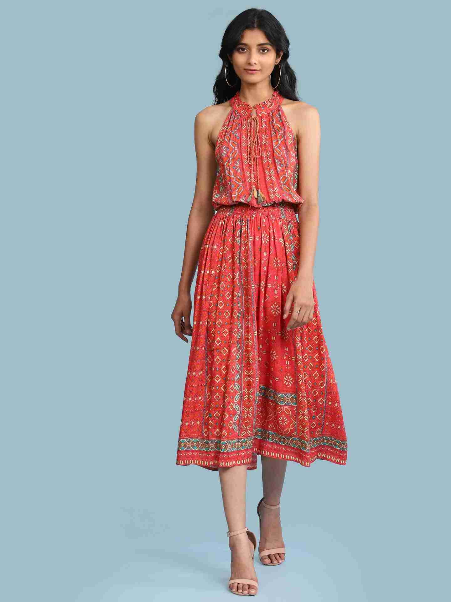 Red Ramosa Long Dress