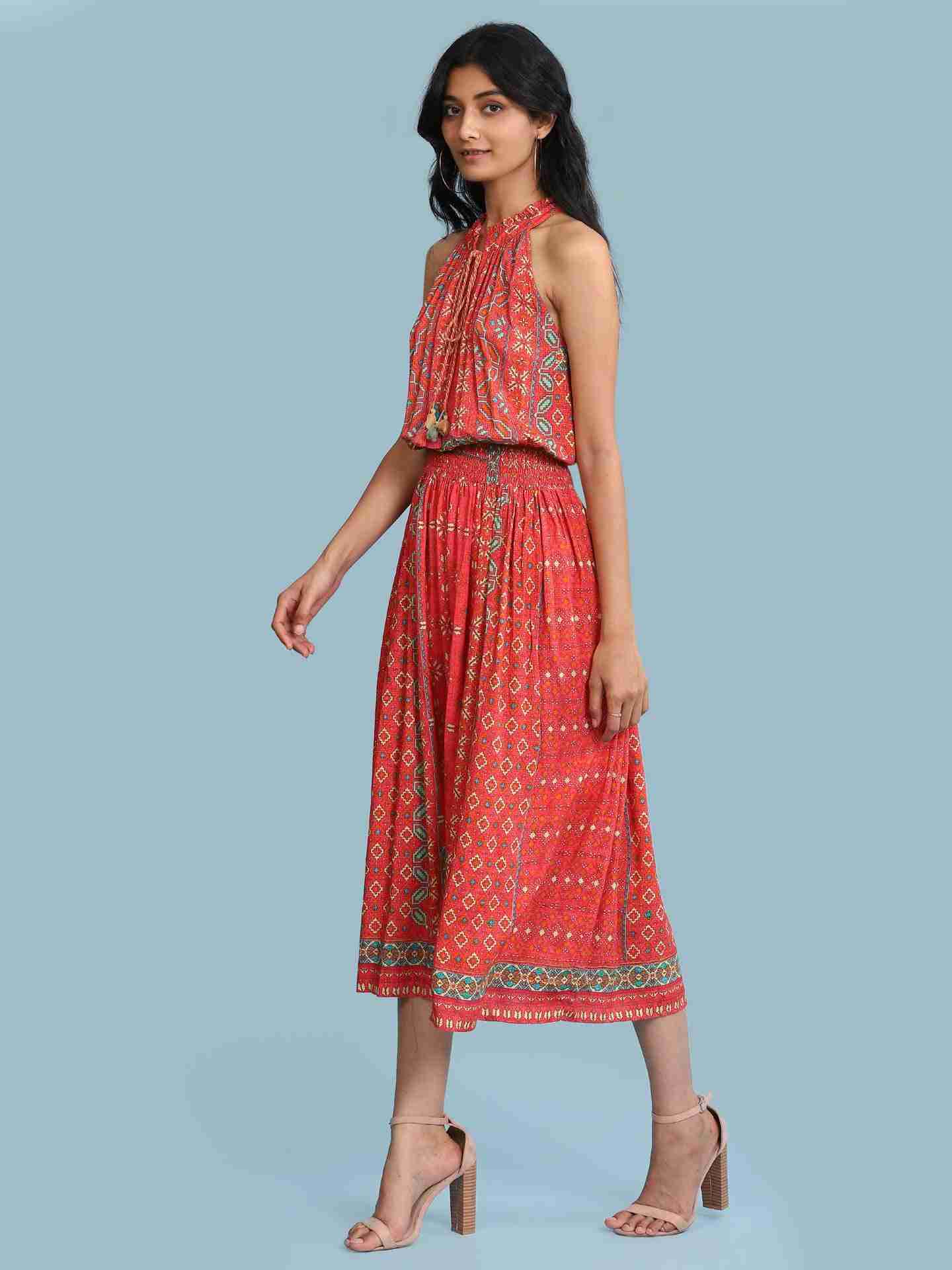 Red Ramosa Long Dress