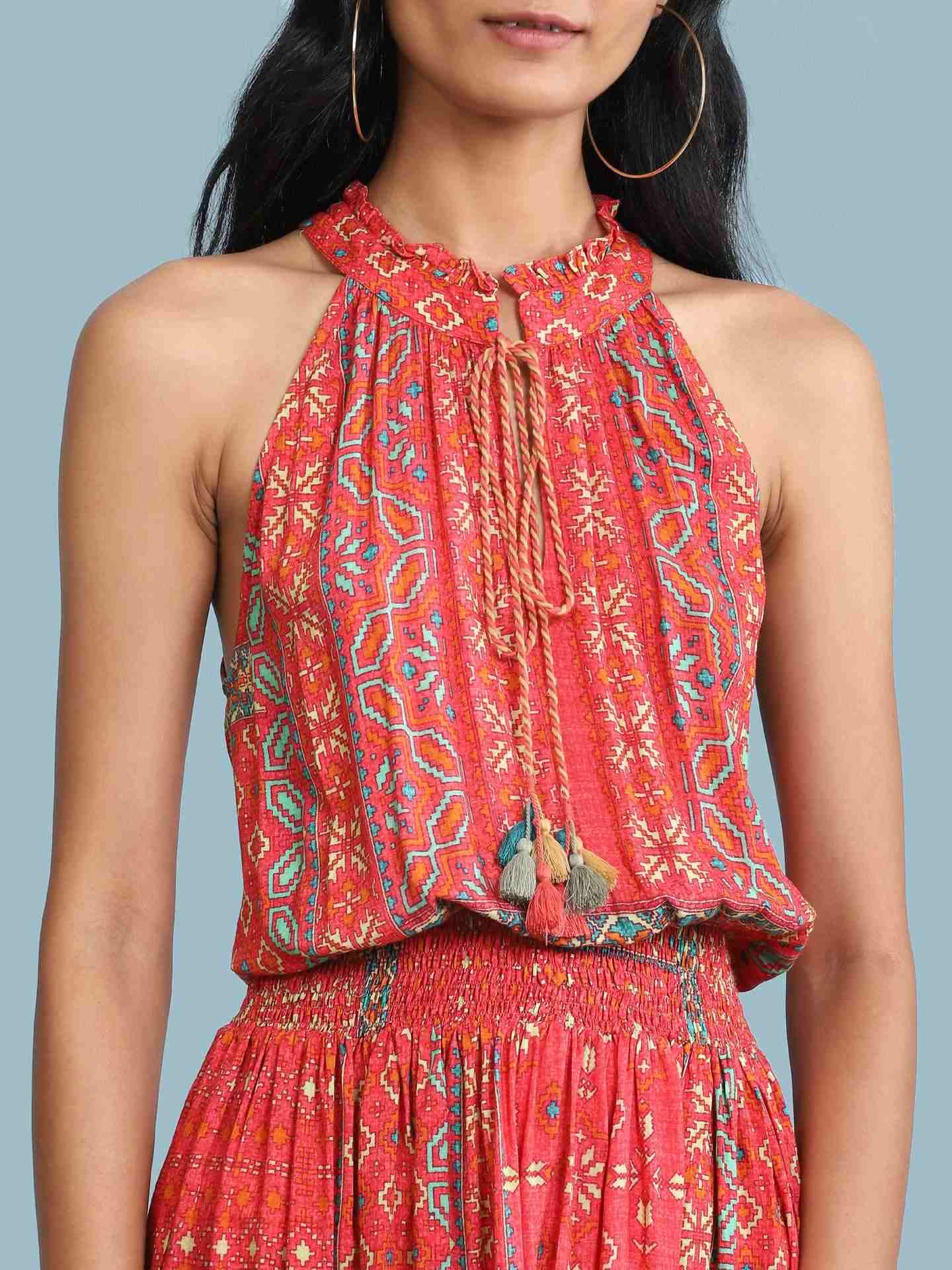 Red Ramosa Long Dress