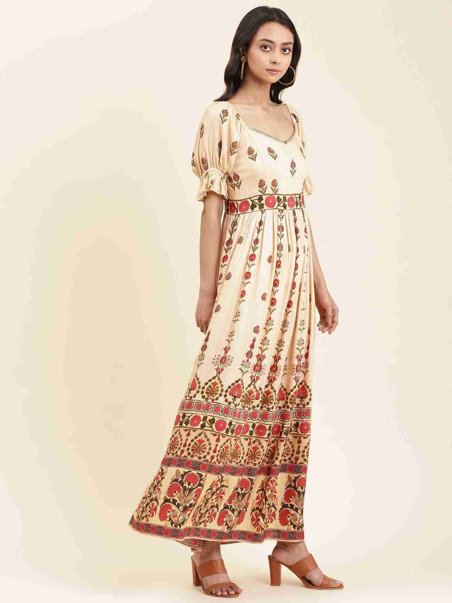 Ecru Rudra Long Dress