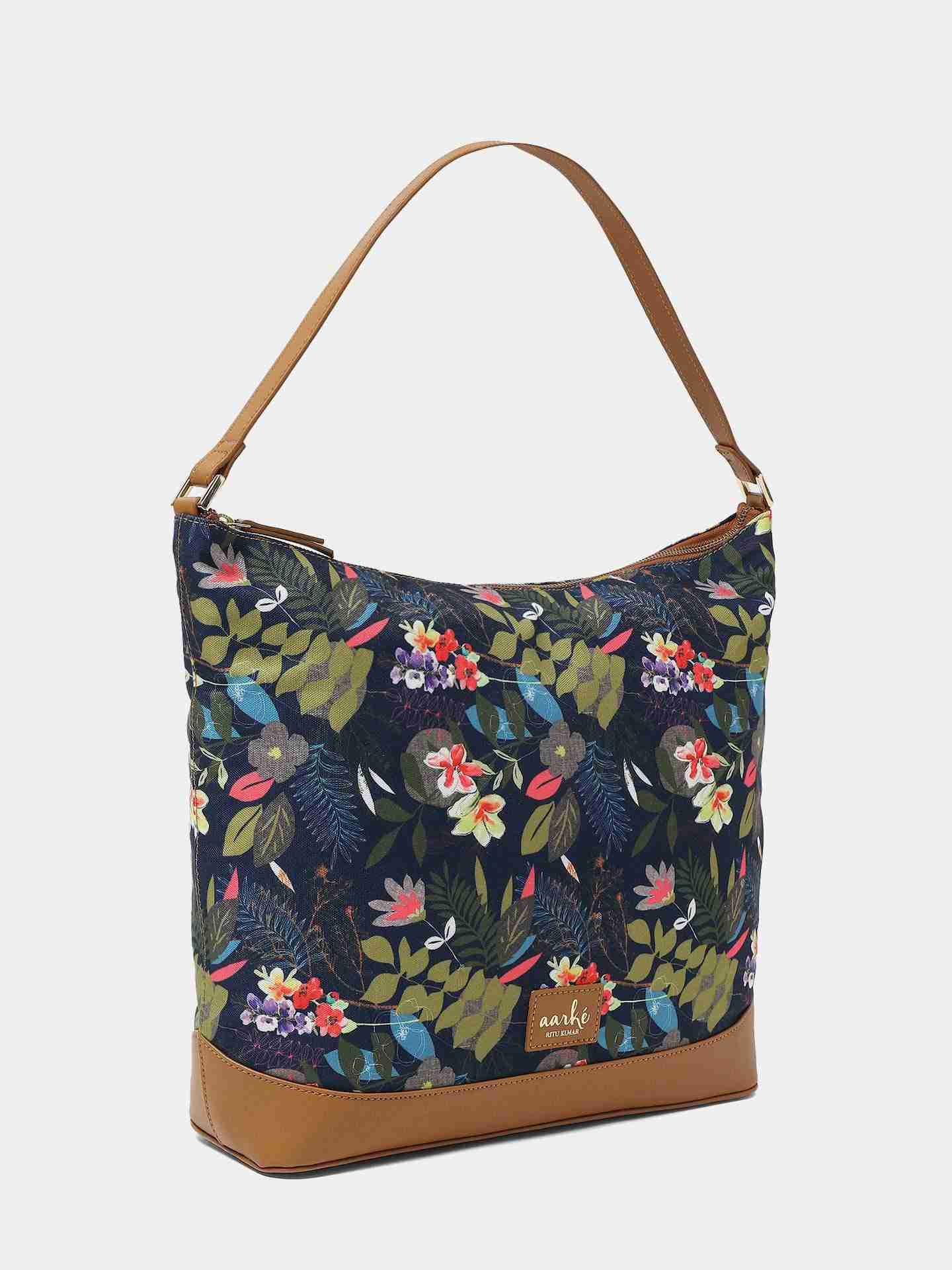 Navy Jungle Tote Bag