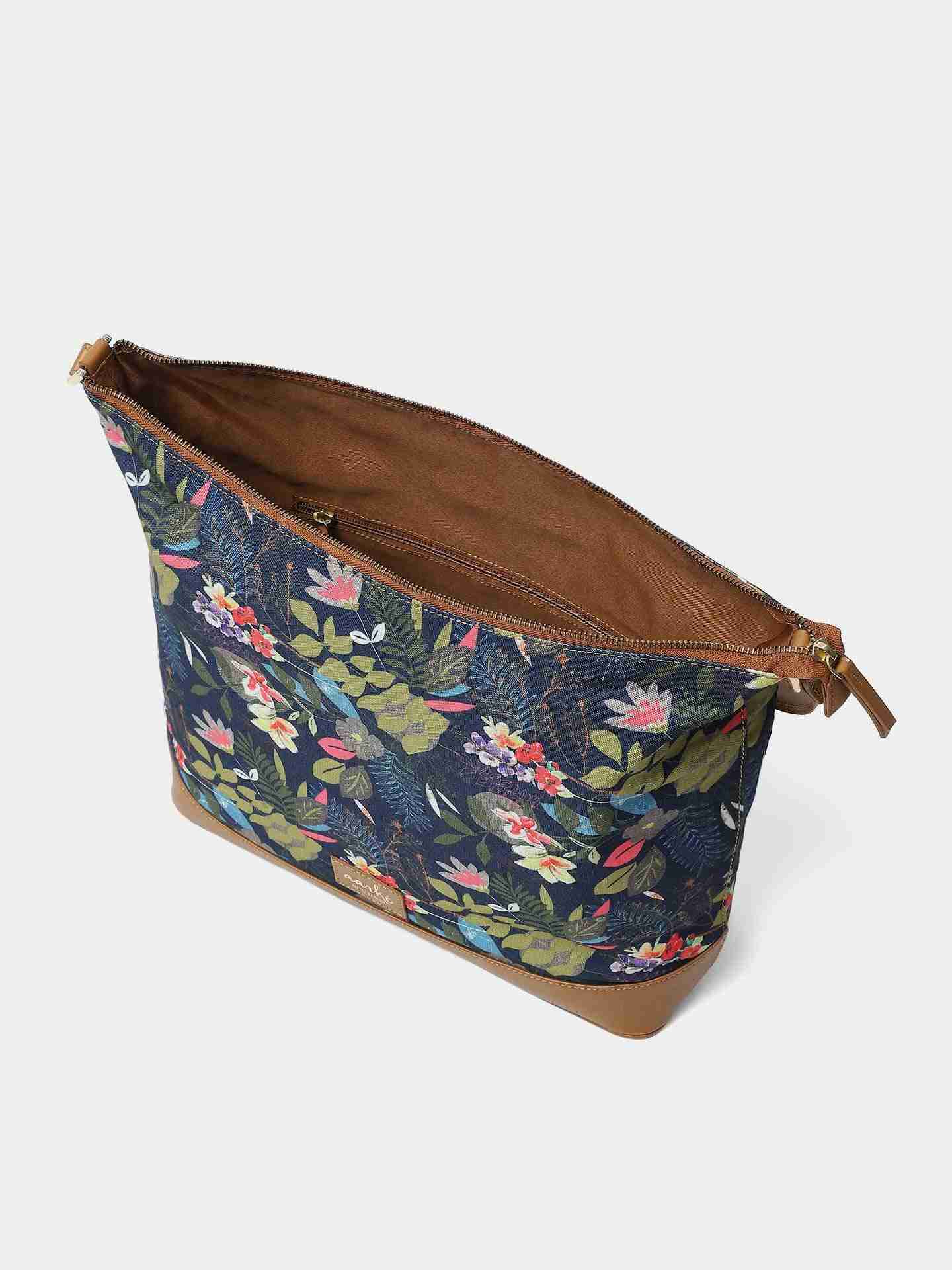 Navy Jungle Tote Bag