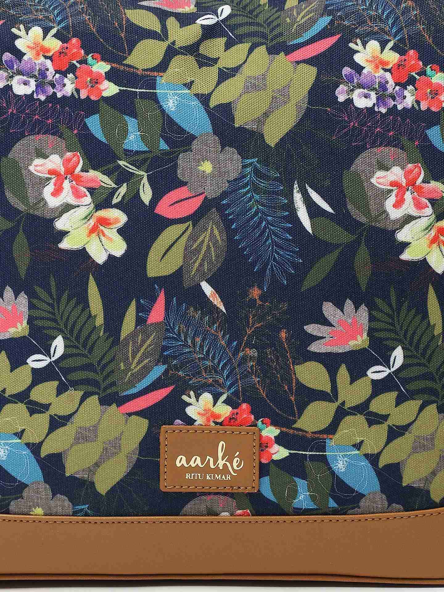 Navy Jungle Tote Bag