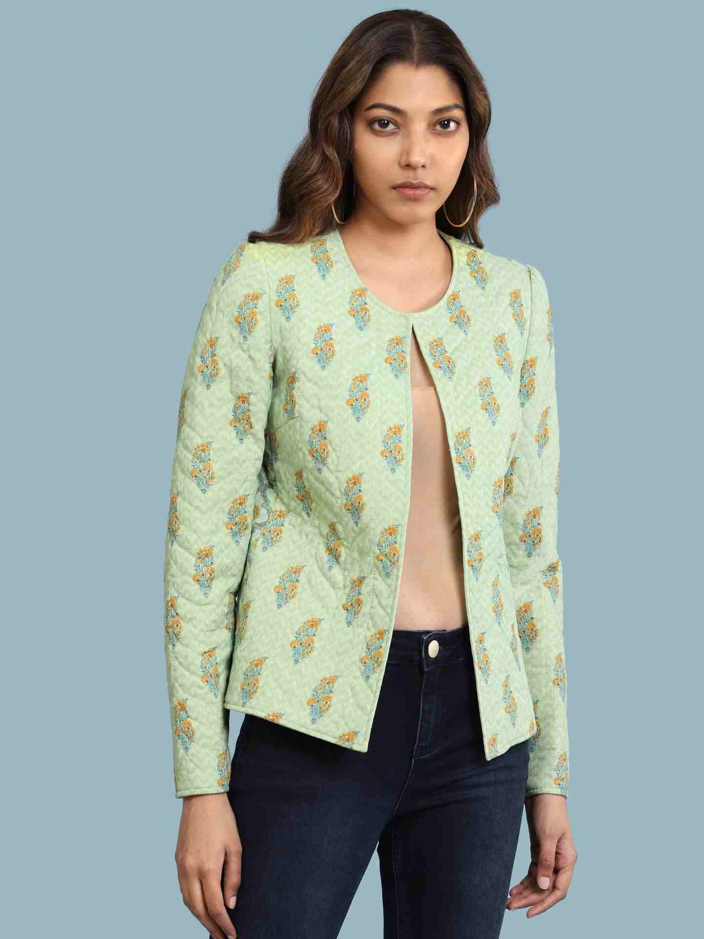 Green Aranya Structured Jacket