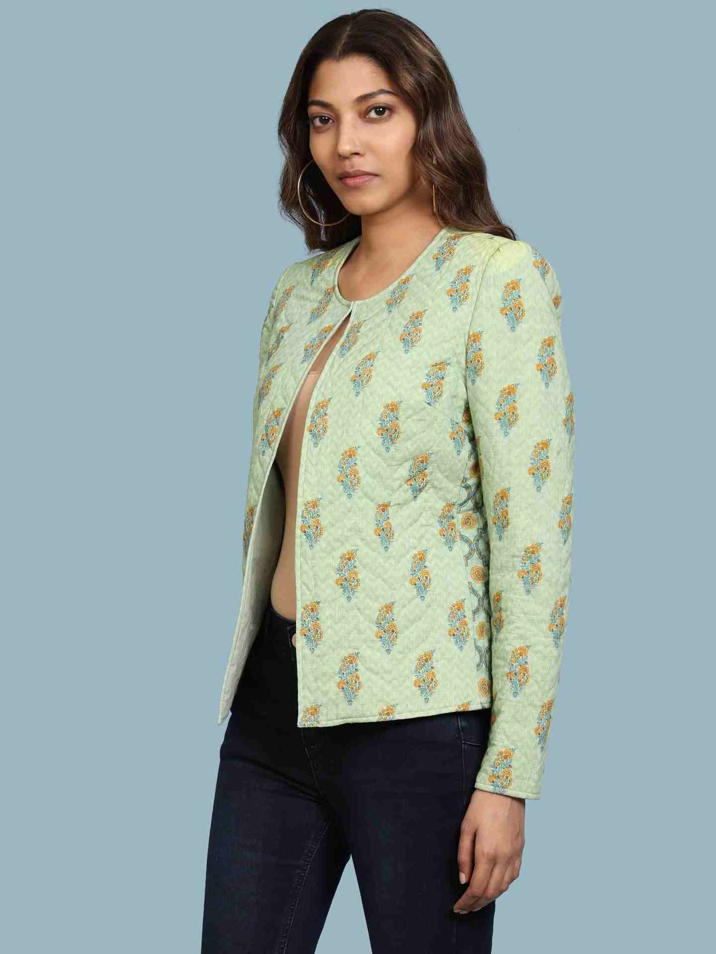 Green Aranya Structured Jacket