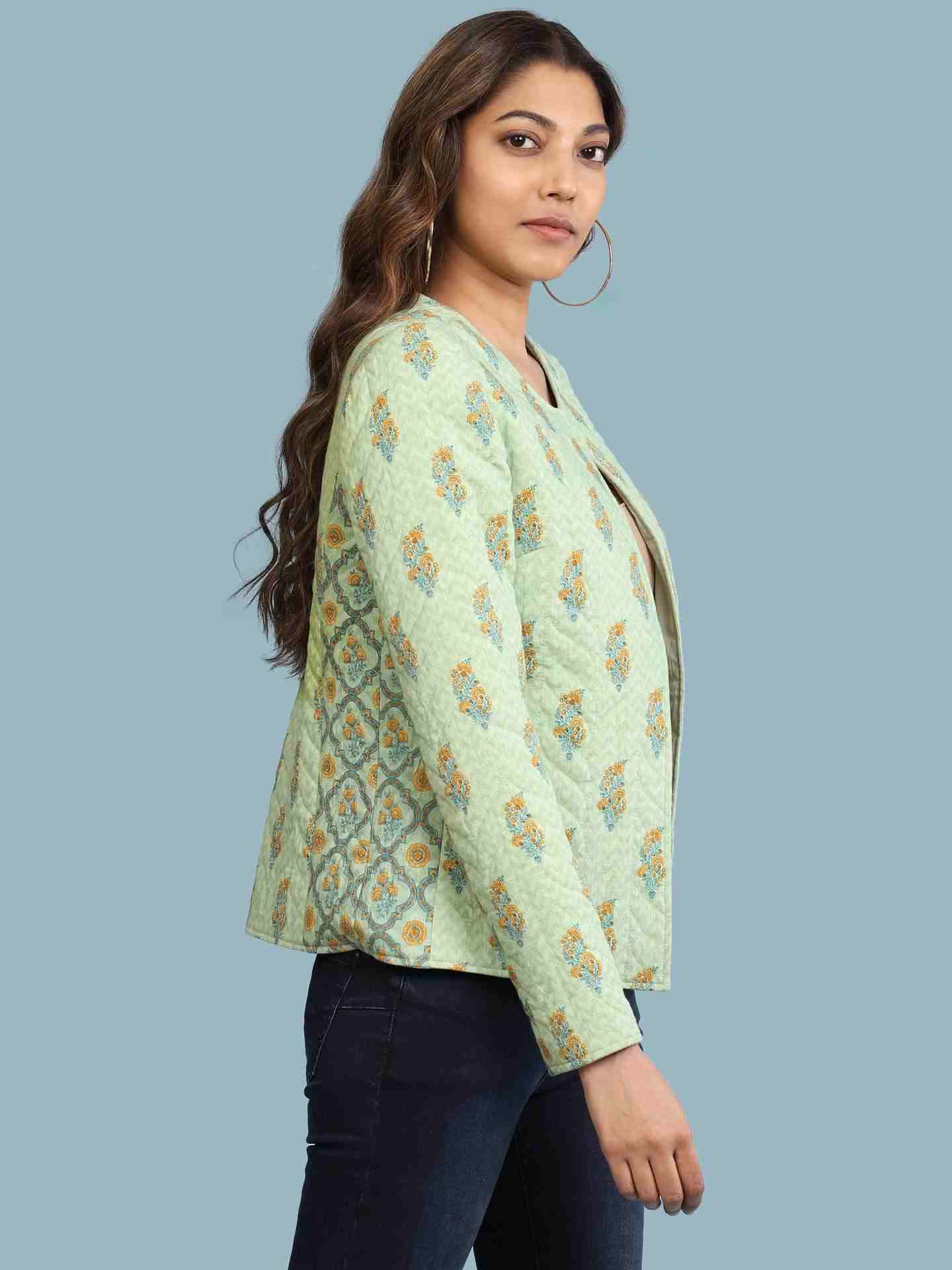 Green Aranya Structured Jacket