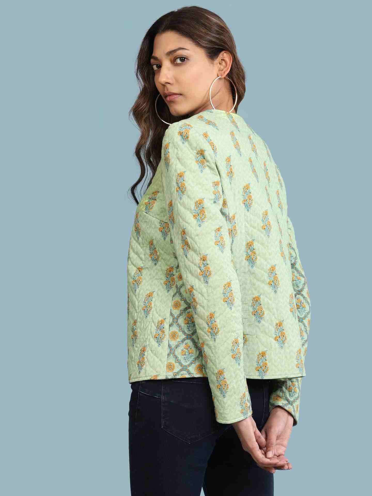 Green Aranya Structured Jacket