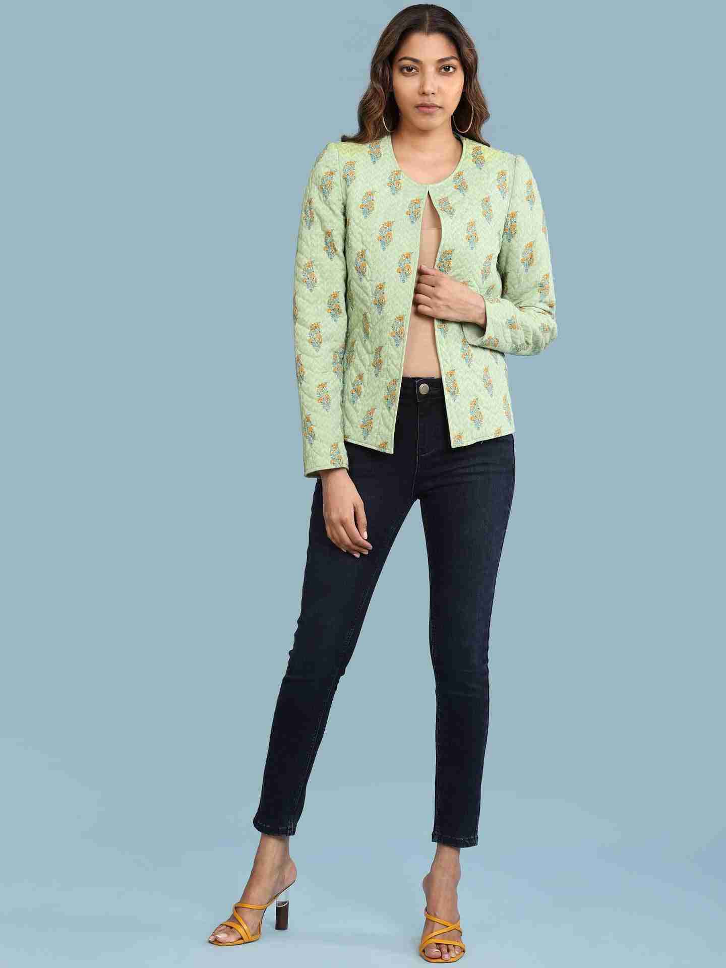 Green Aranya Structured Jacket