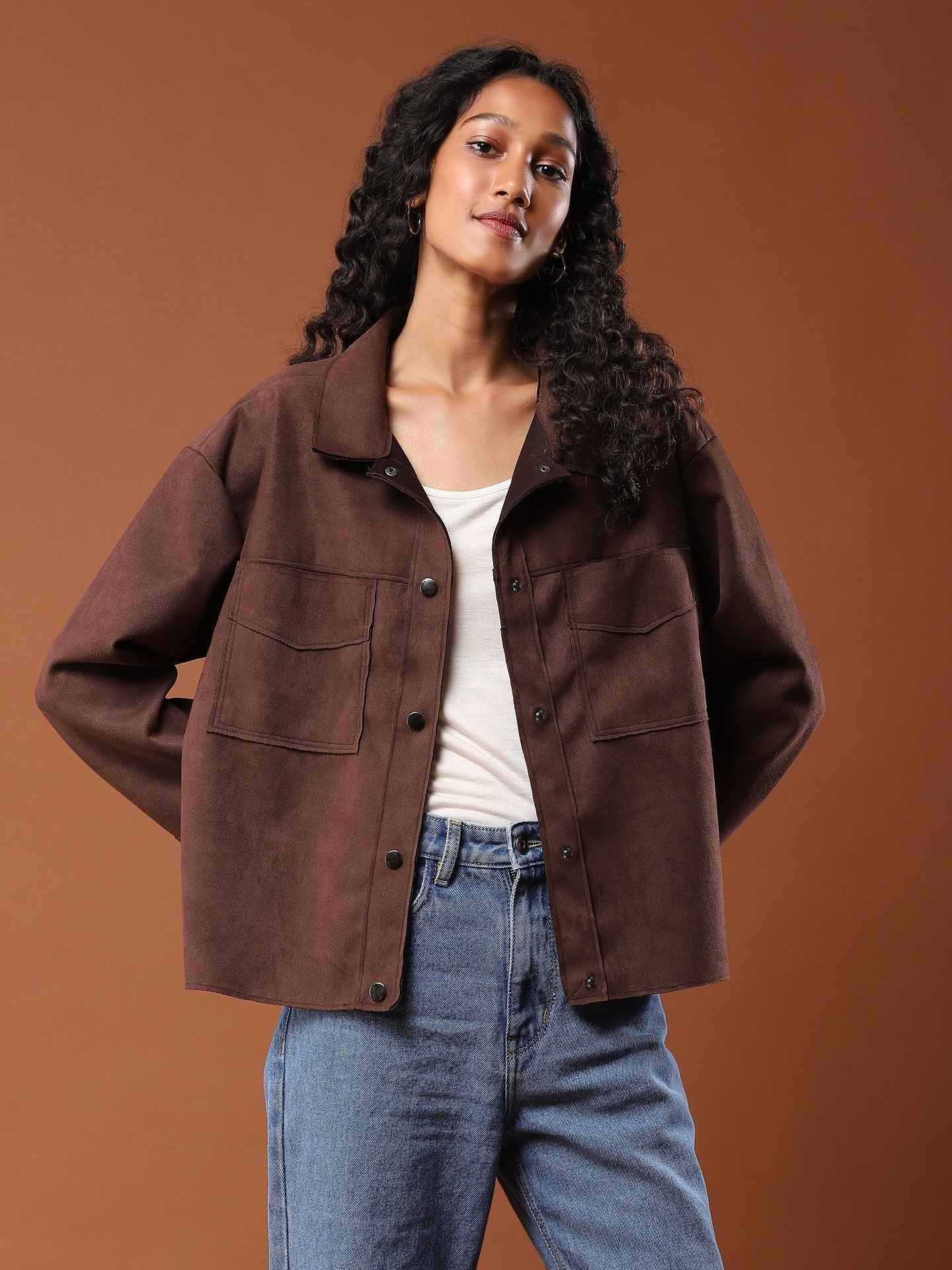 Brown Maari Structured Jacket