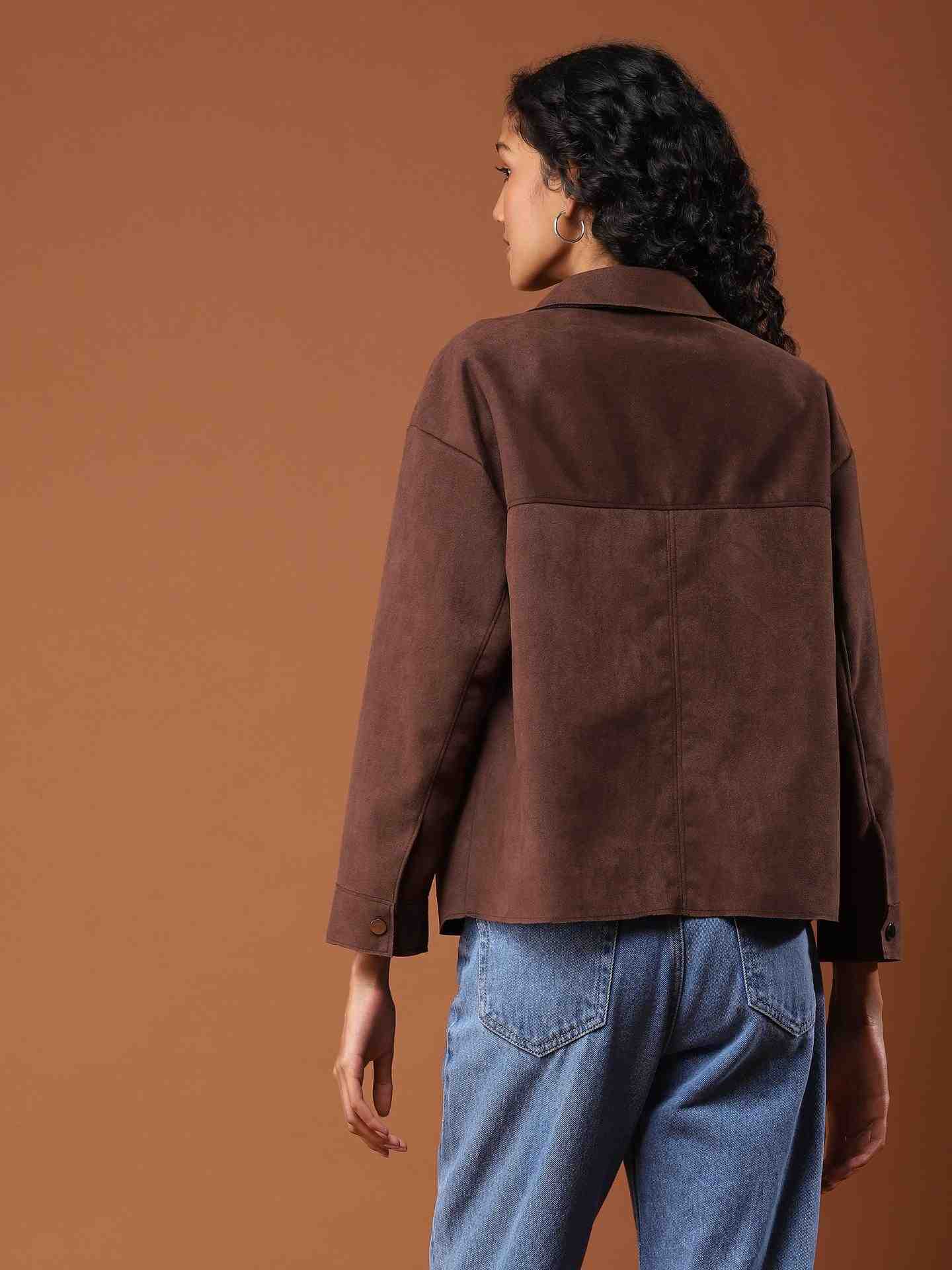 Brown Maari Structured Jacket