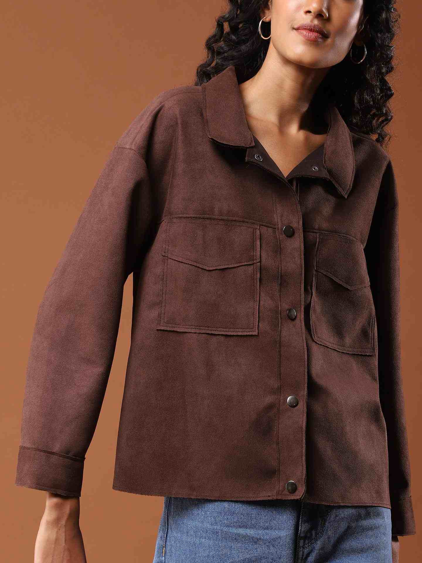 Brown Maari Structured Jacket