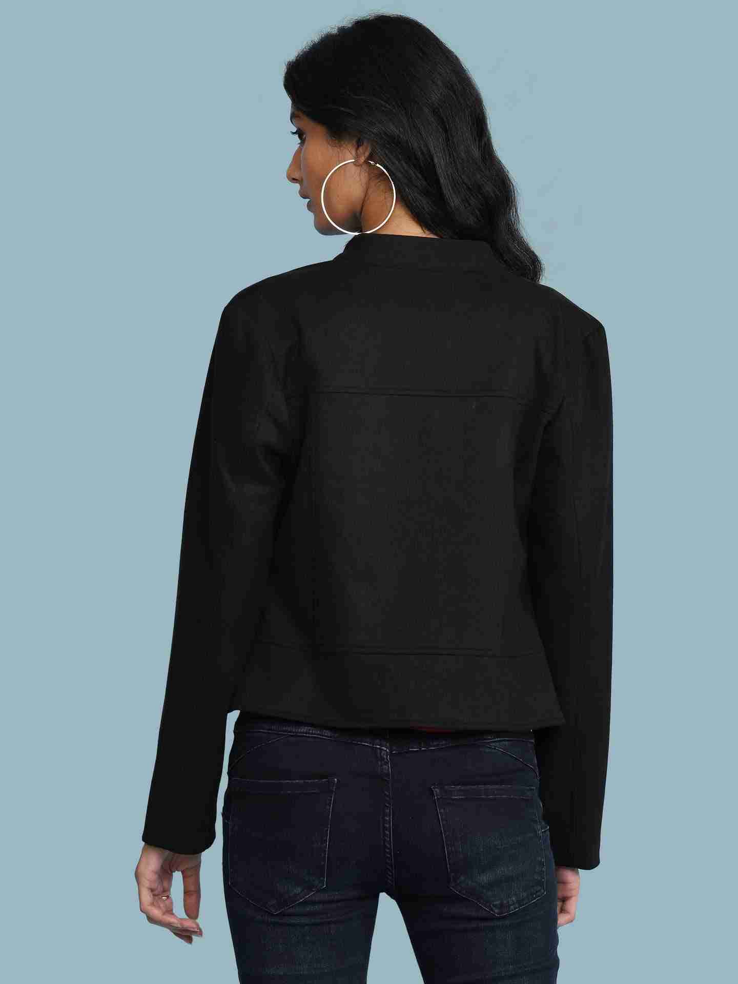 Black Ahar Biker Jacket