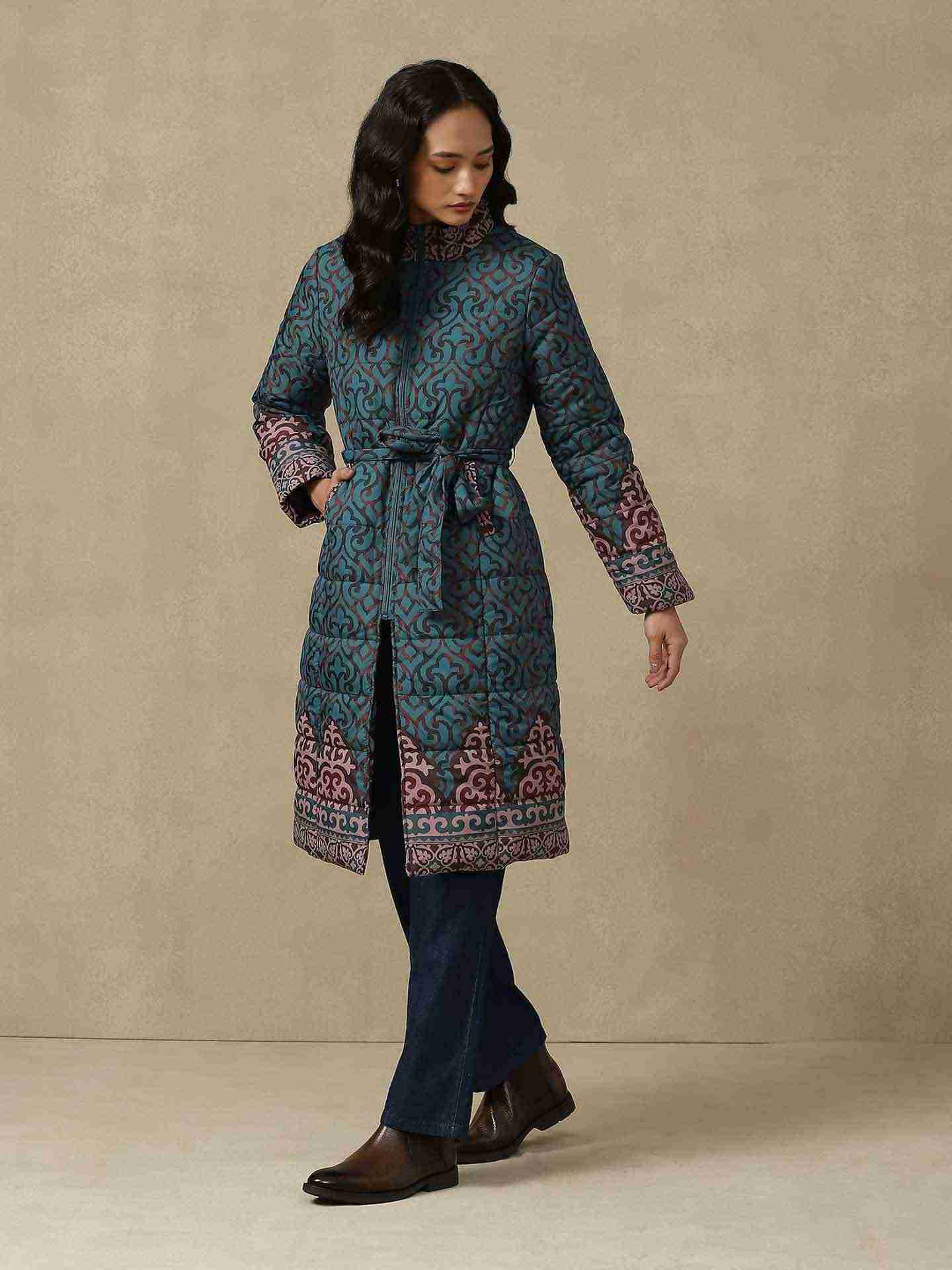 Green Quilted Puffer Jacket