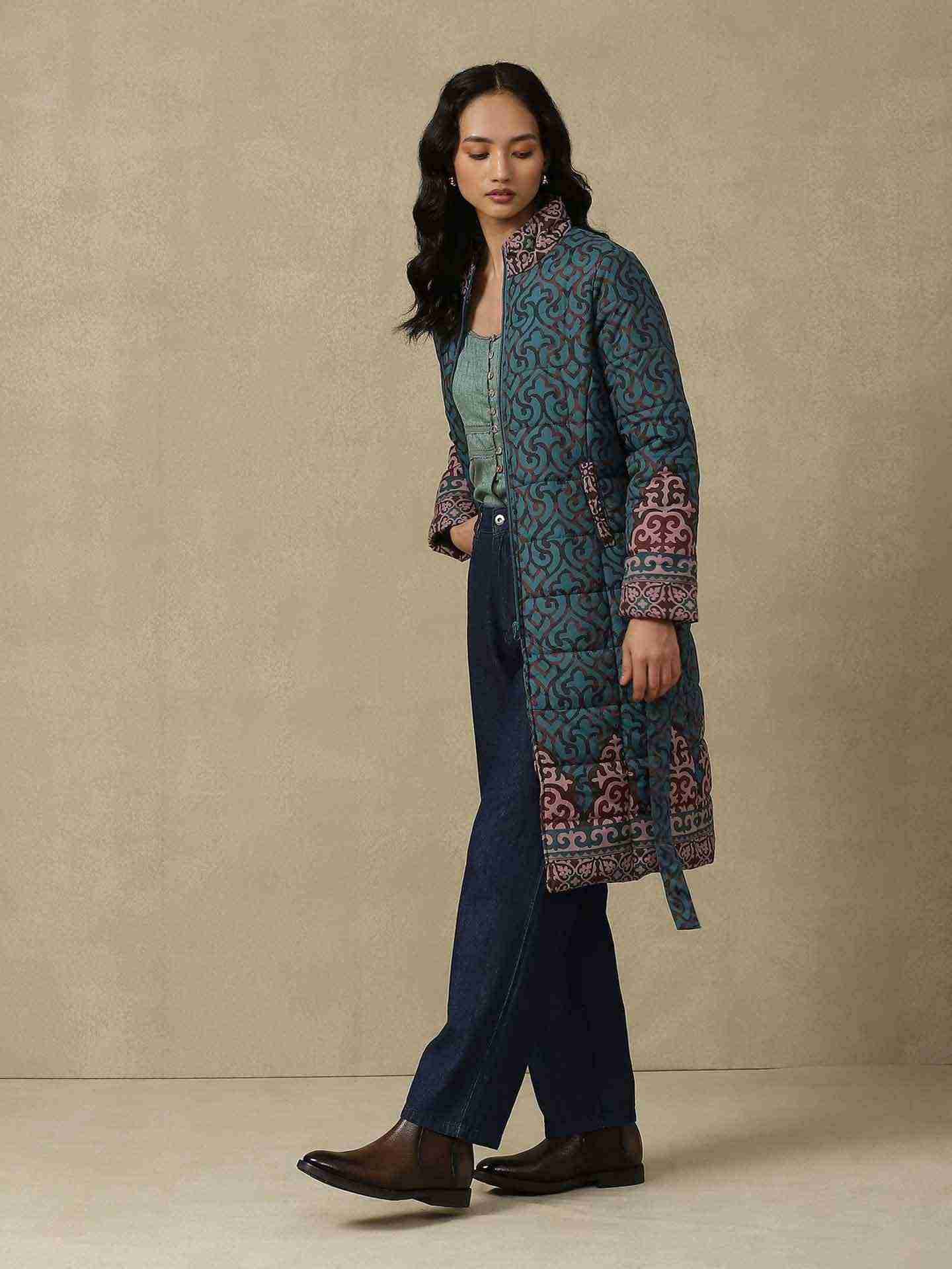 Green Quilted Puffer Jacket