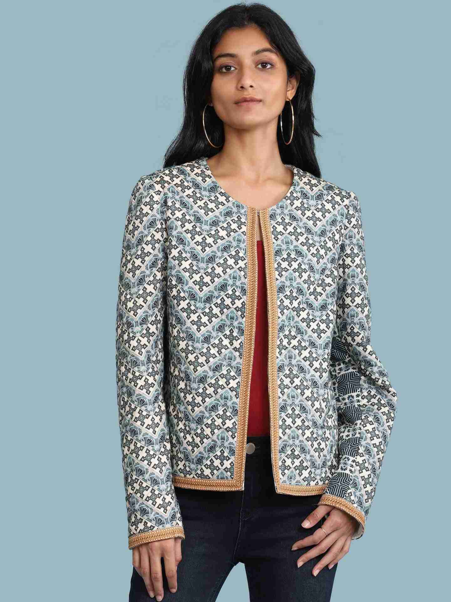 Blue Kilam Structured Jacket
