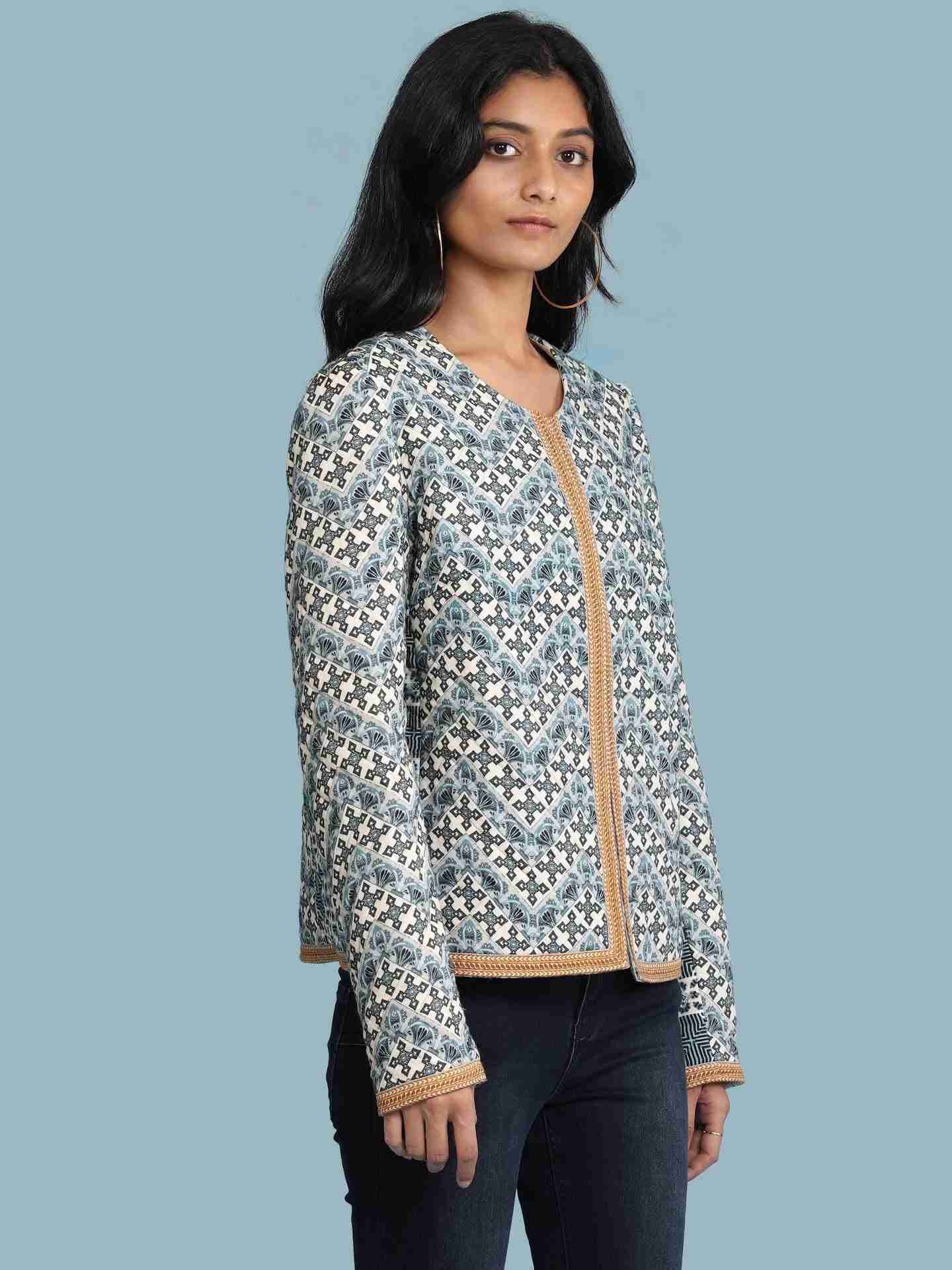 Blue Kilam Structured Jacket