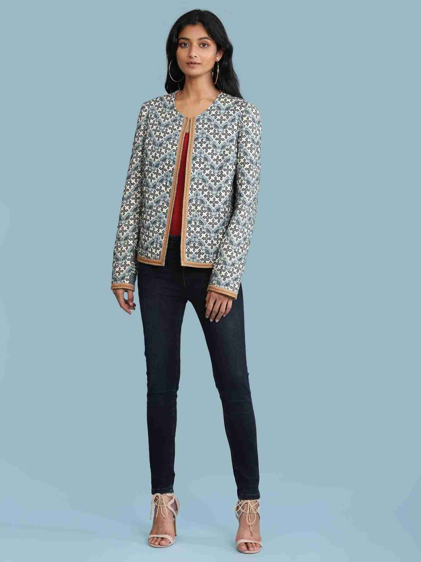 Blue Kilam Structured Jacket