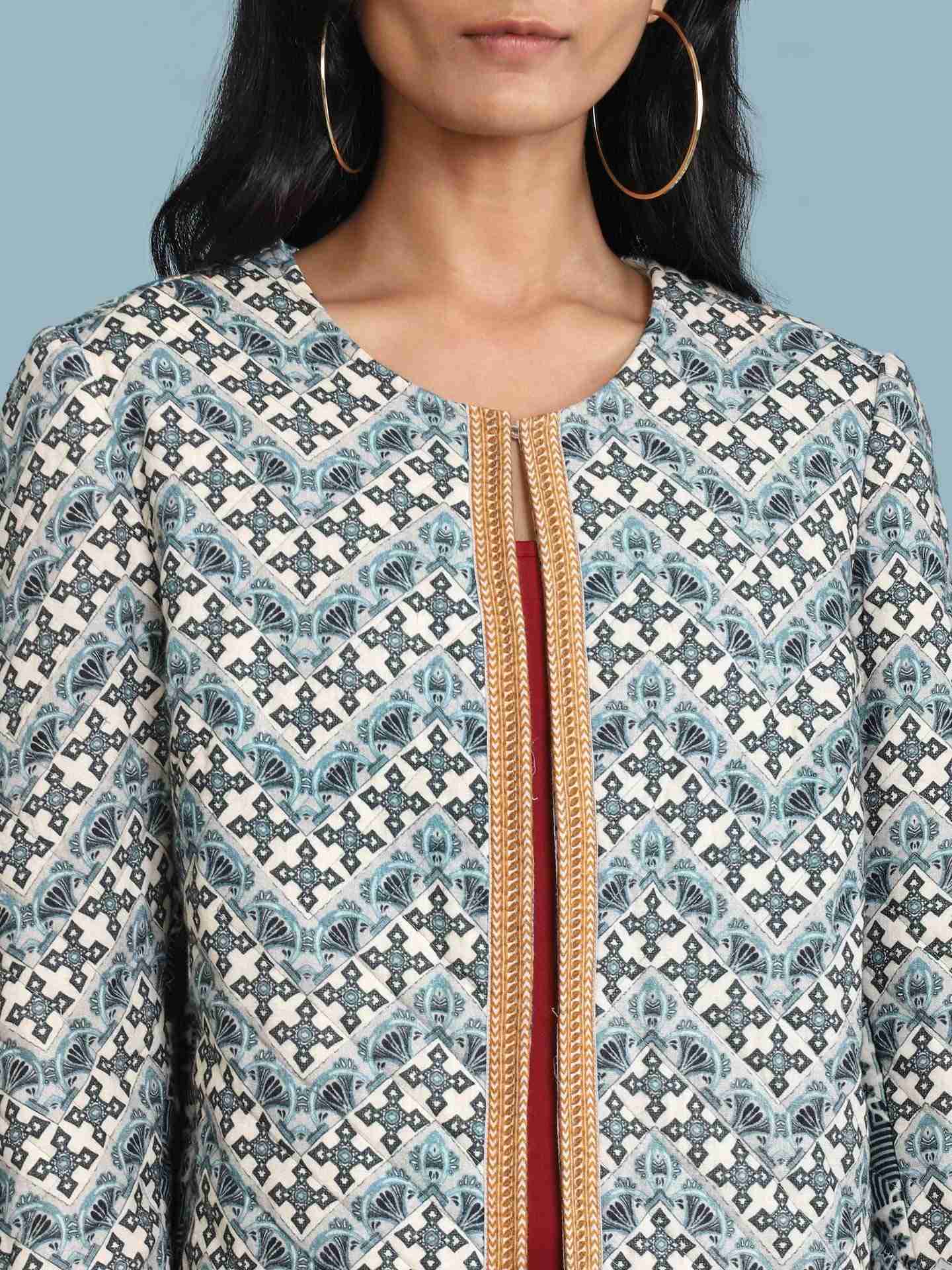 Blue Kilam Structured Jacket