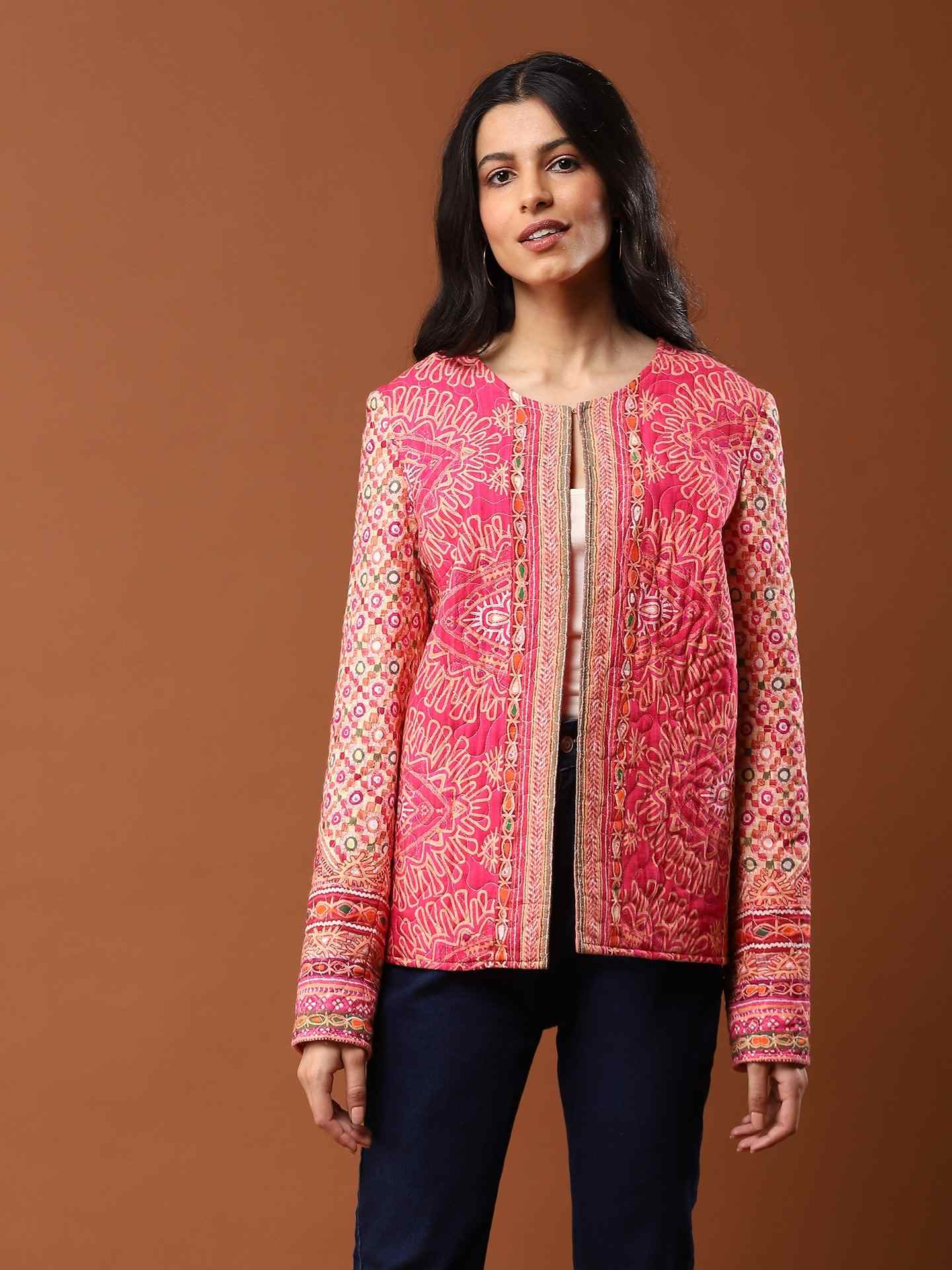 Pink Jiva Structured Jacket
