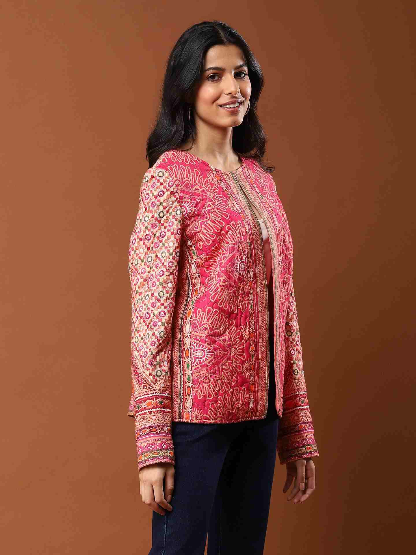 Pink Jiva Structured Jacket