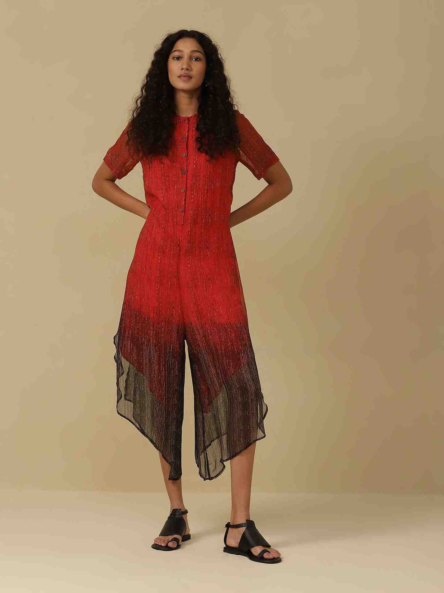 Red Muji Jumpsuit