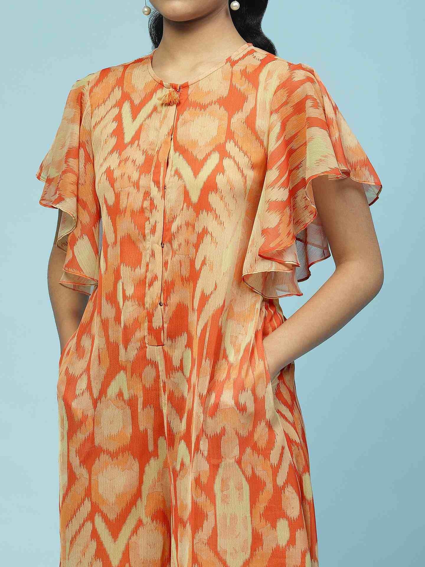 Orange Parker Jumpsuit