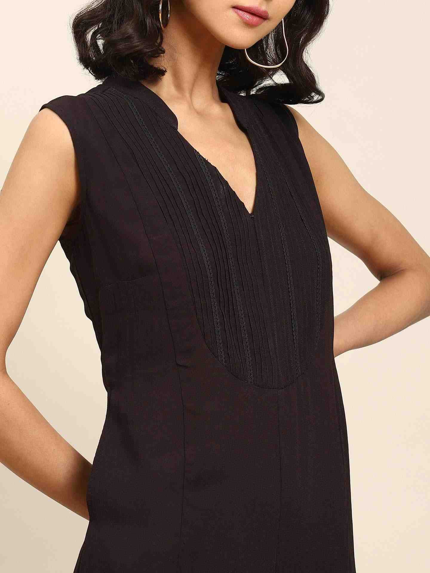 Black Turkistan Solid Jumpsuit
