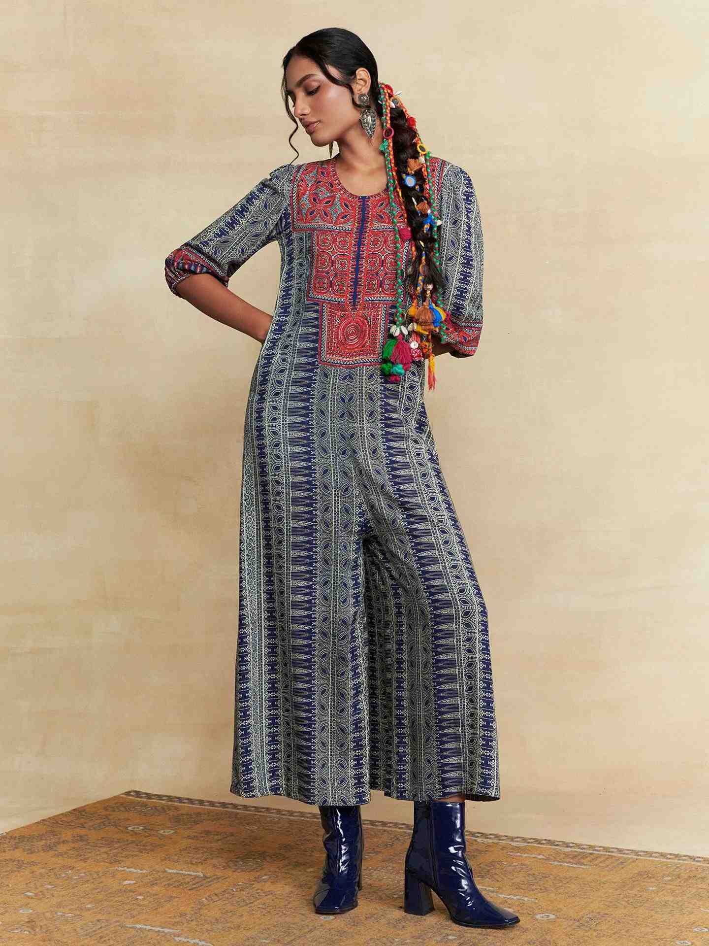 Navy Nomadic Threads Jumpsuit