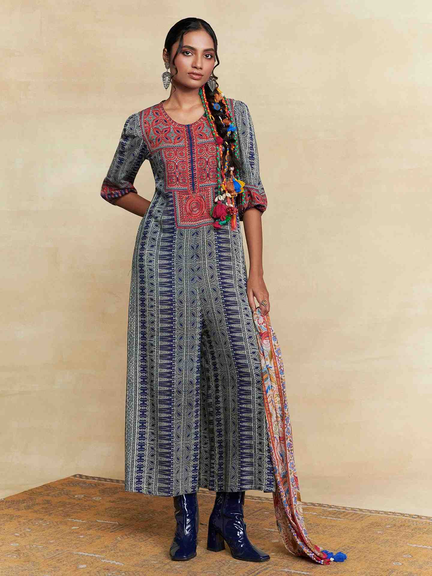 Navy Nomadic Threads Jumpsuit