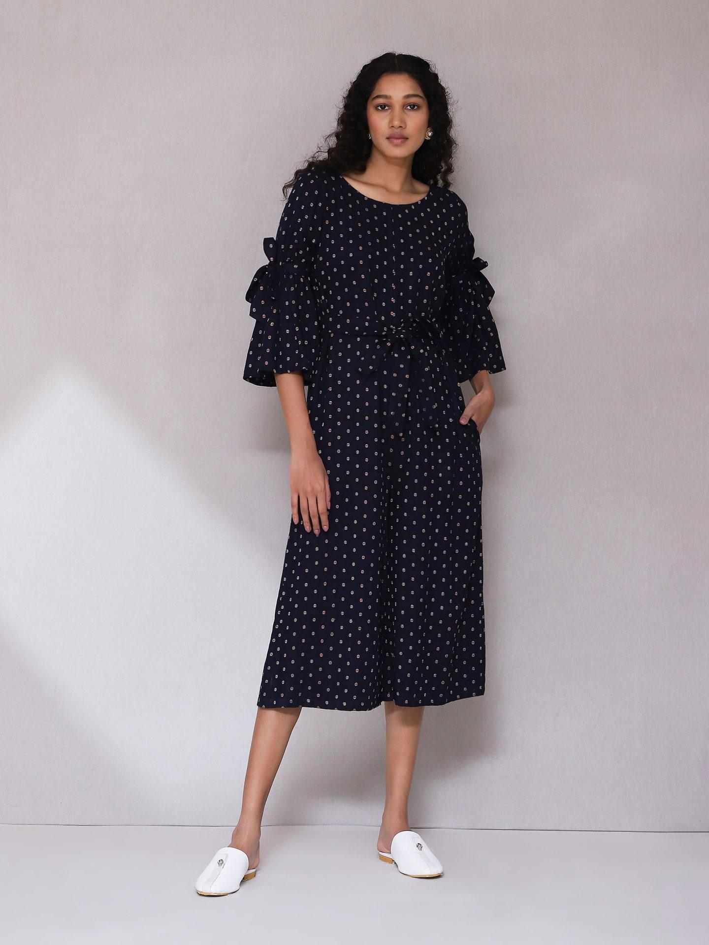 Navy Kashumi Solid Jumpsuit