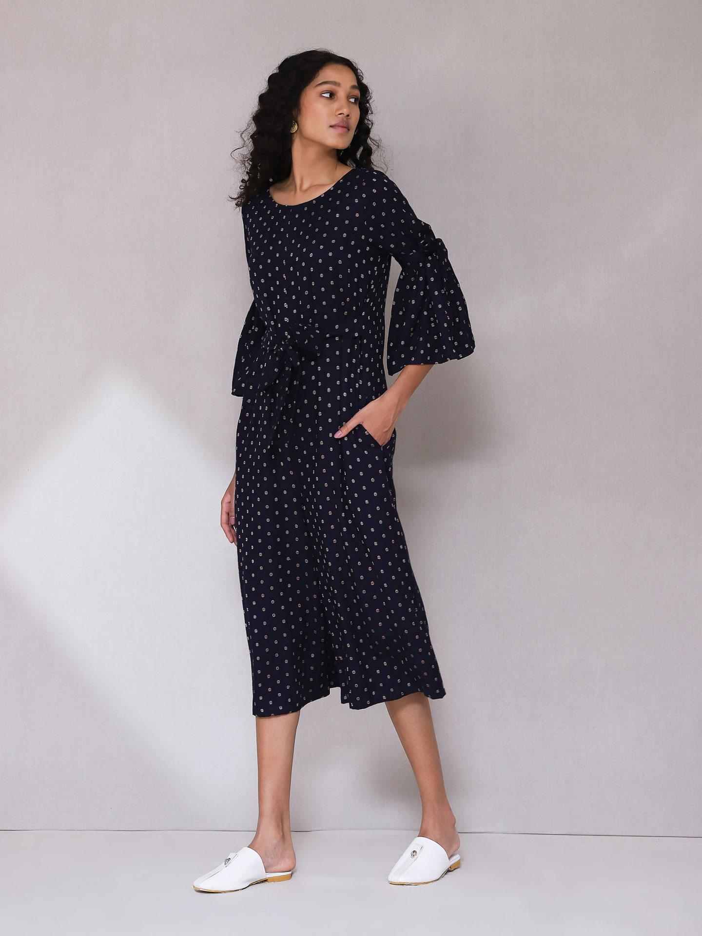 Navy Kashumi Solid Jumpsuit
