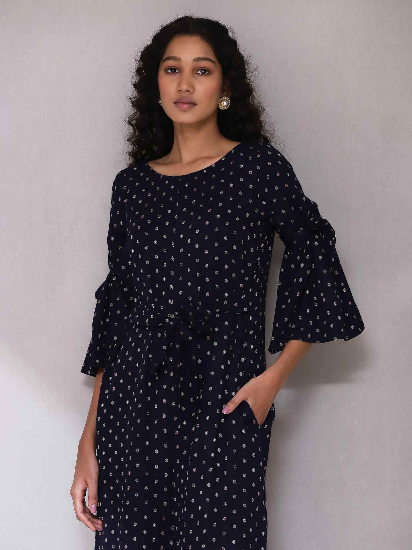 Navy Kashumi Solid Jumpsuit