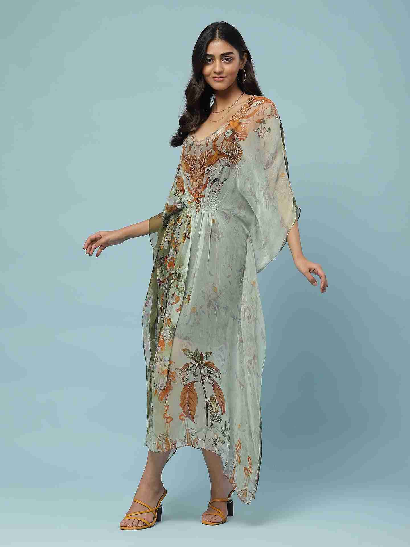 Green Nargis Kaftan Dress