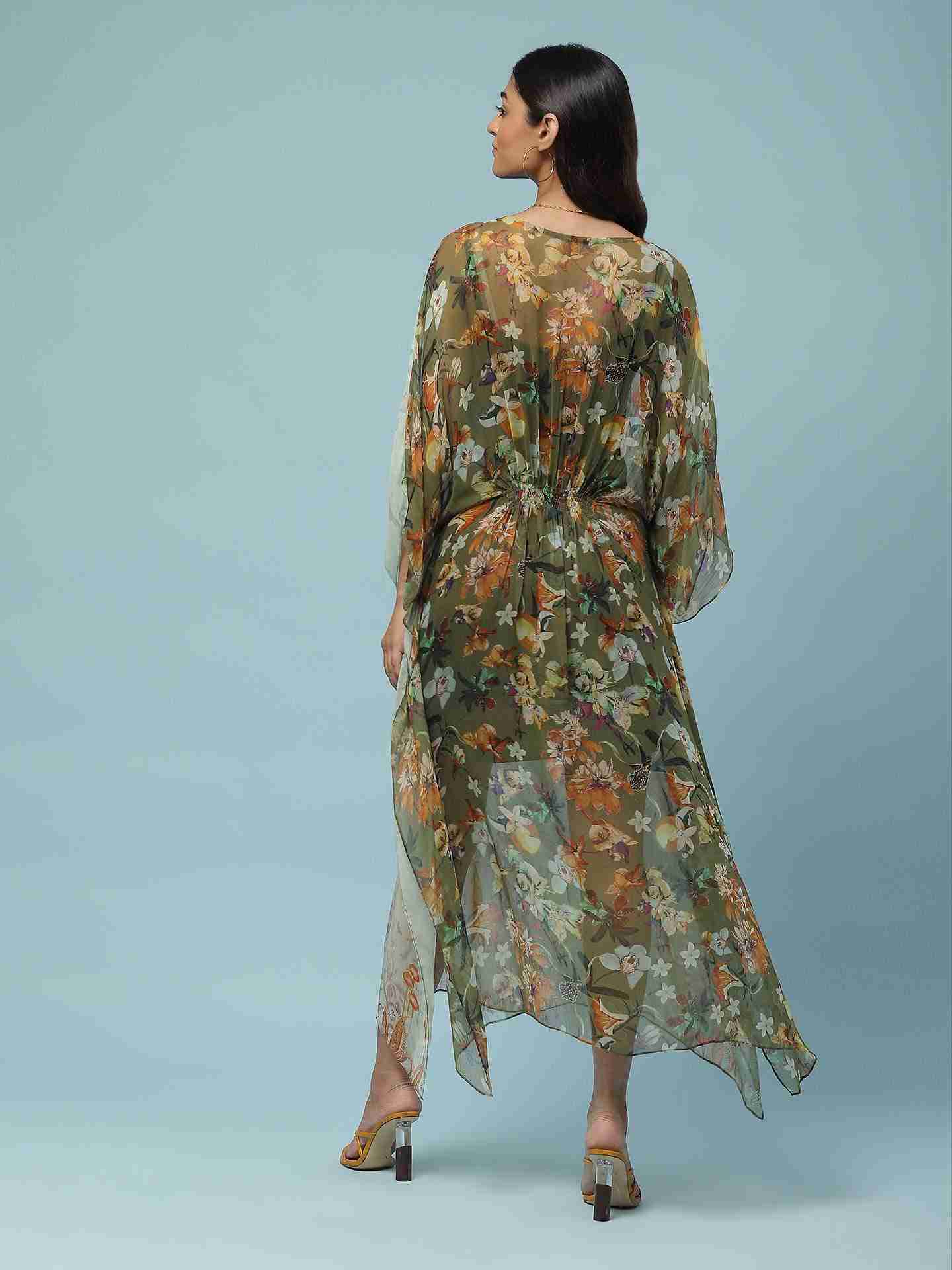 Green Nargis Kaftan Dress