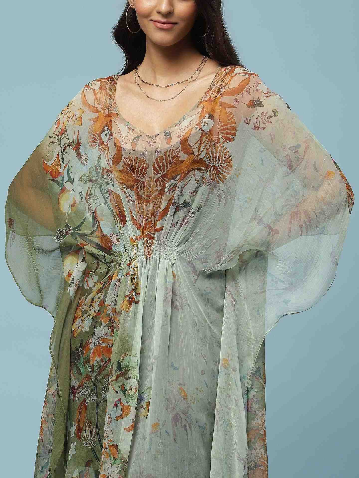 Green Nargis Kaftan Dress
