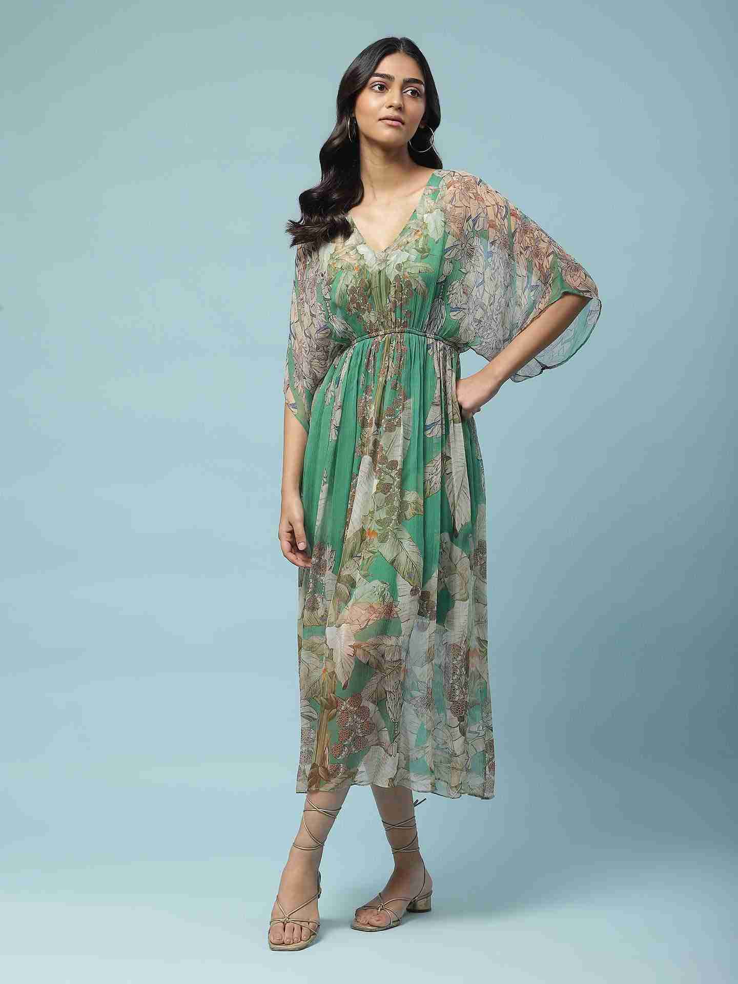 Green Nalini Kaftan Dress