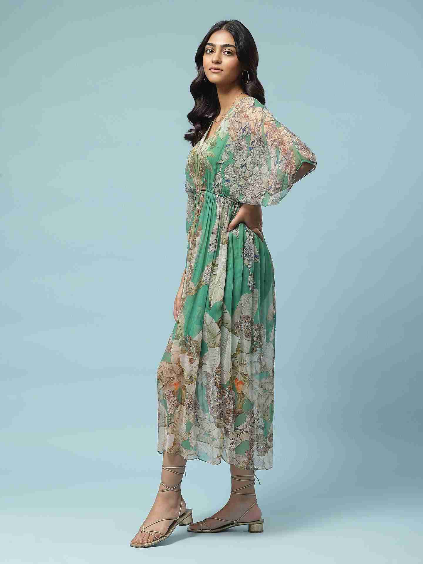 Green Nalini Kaftan Dress