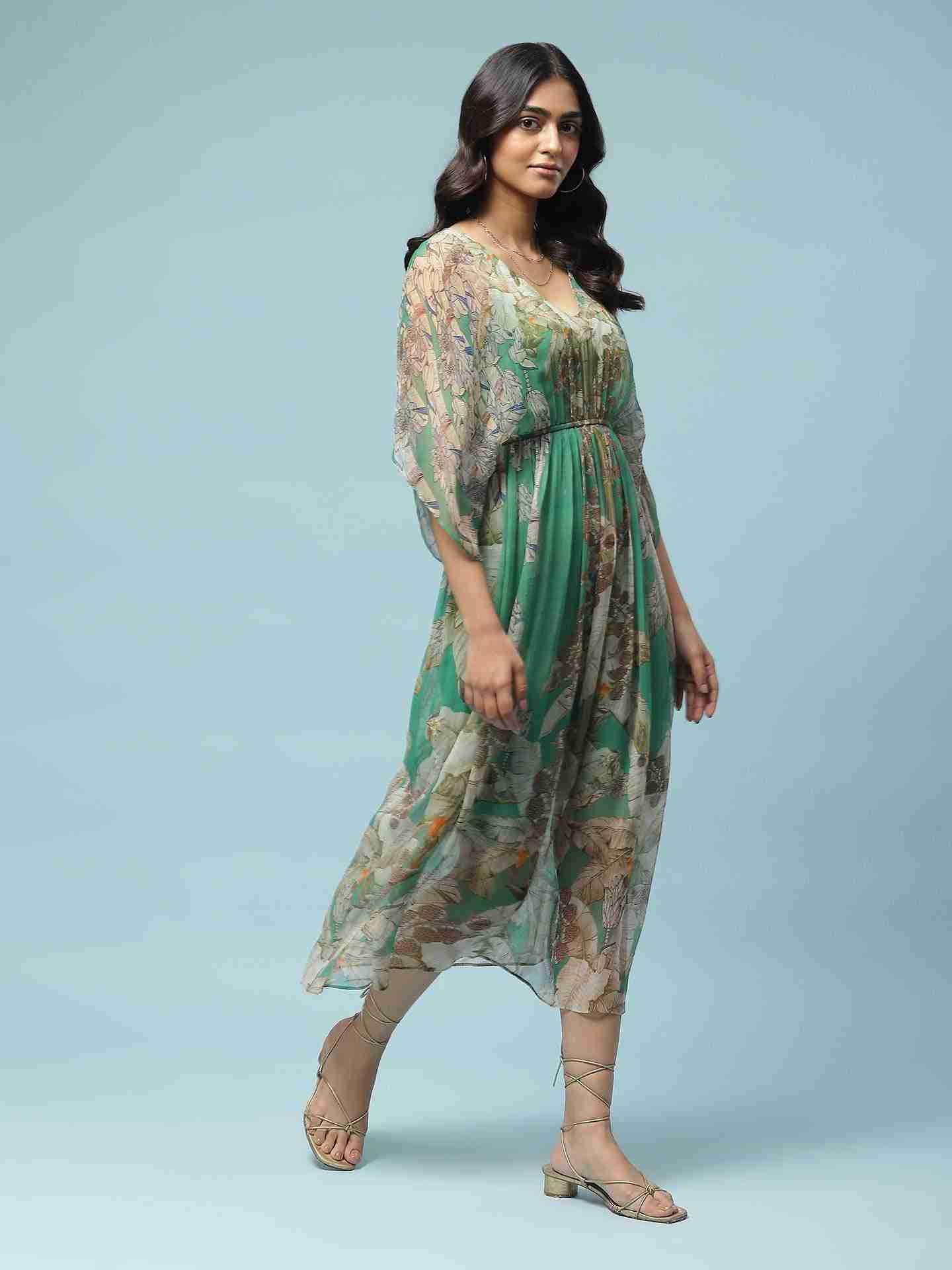Green Nalini Kaftan Dress