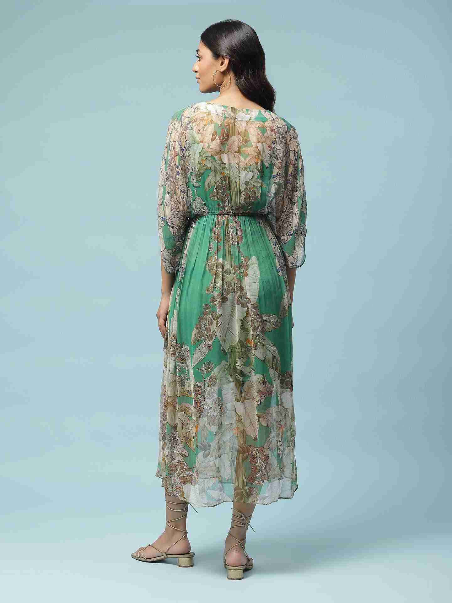 Green Nalini Kaftan Dress
