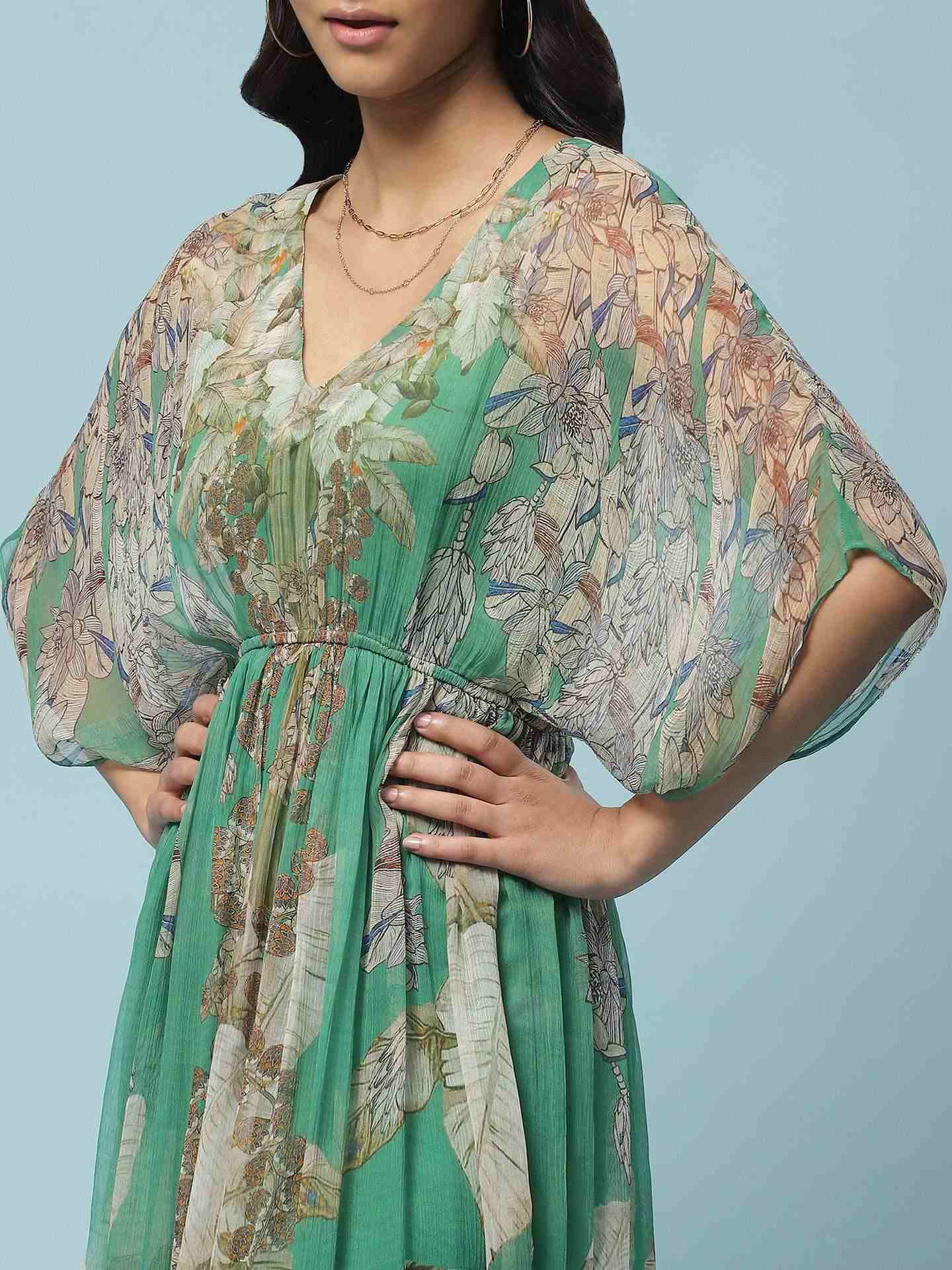 Green Nalini Kaftan Dress