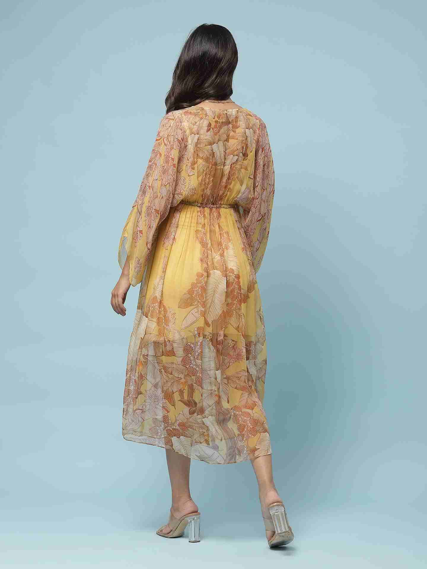 Yellow Nalini Kaftan Dress