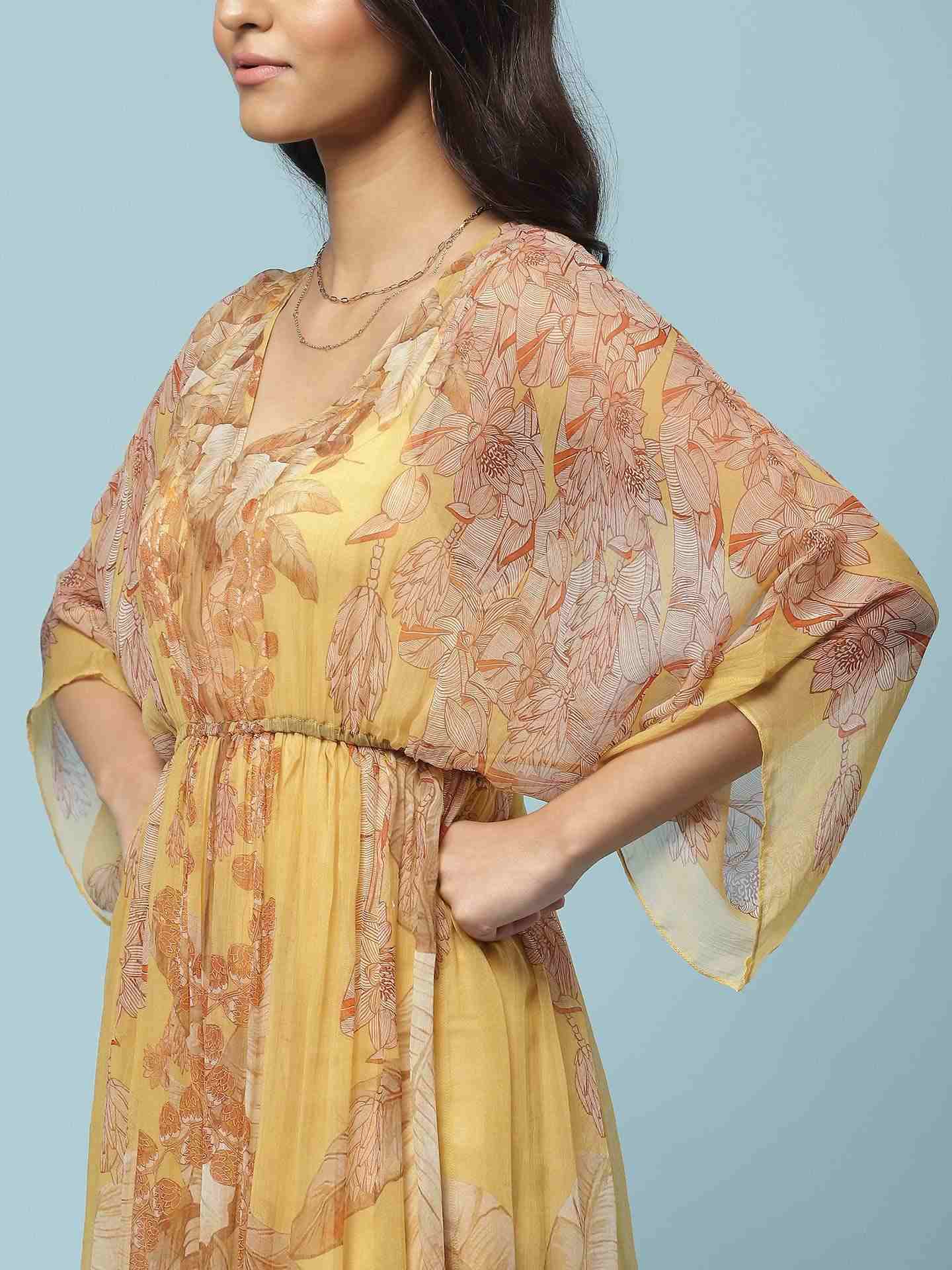 Yellow Nalini Kaftan Dress
